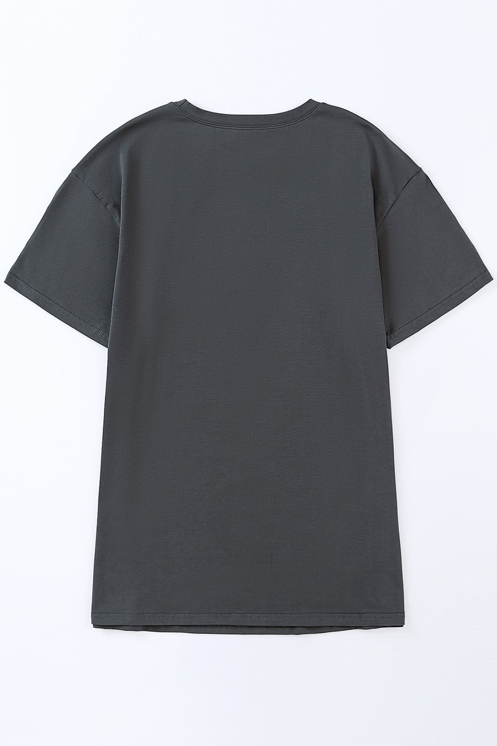 Gray Guitar Slogan Letter Graphic Print Oversized T Shirt