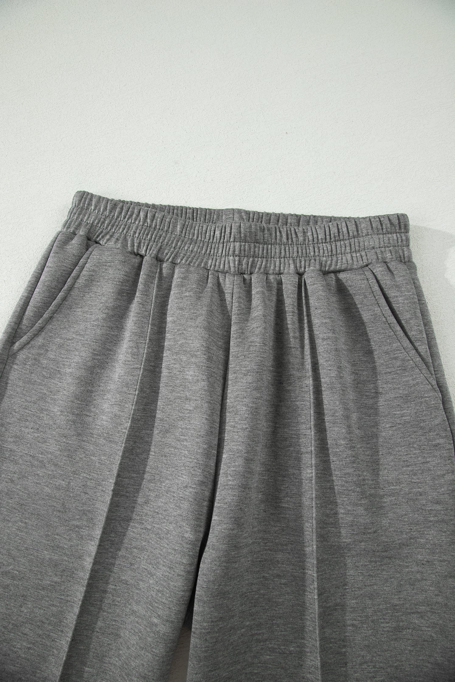Gray Half Zip Polo Tee Casual Pant Set