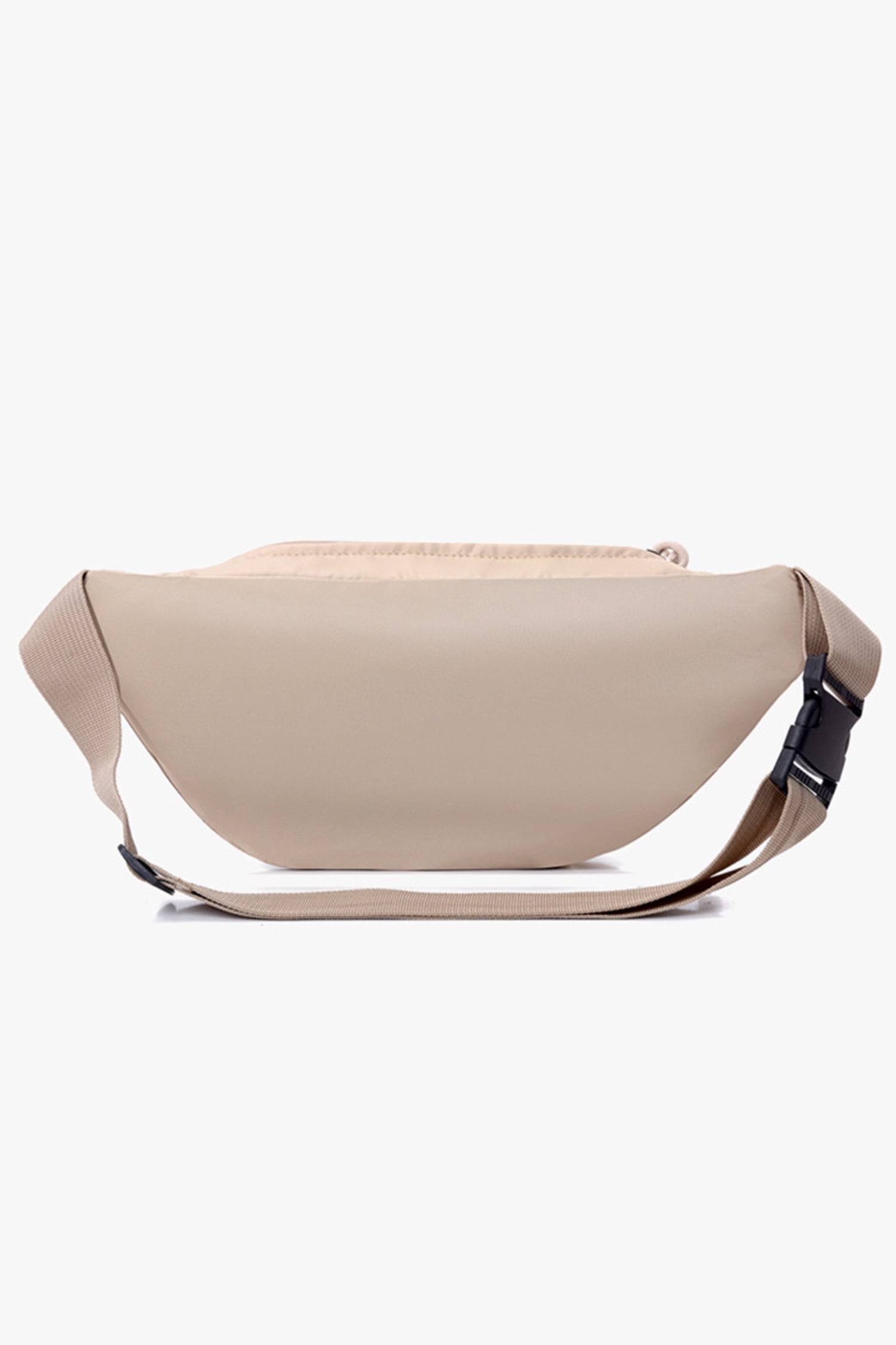 Gray Solid Color Braided Pull-tab Zip Crossbody Bag