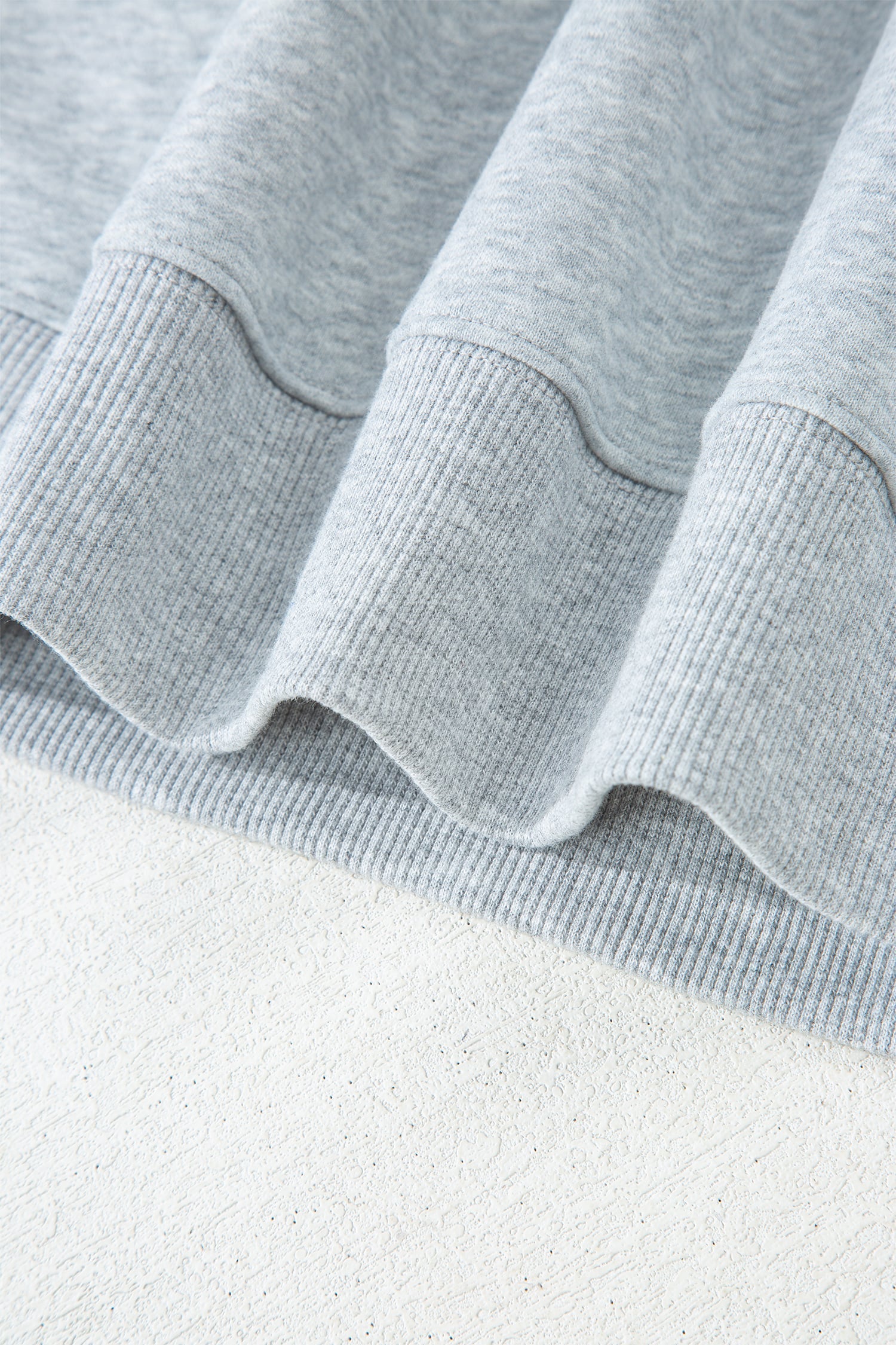Gray Solid Color Oversized Mock Neck Sweatshirt