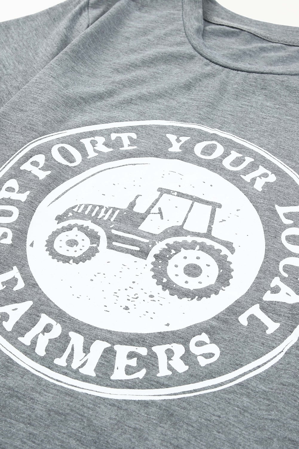 Gray SUPPORT YOUR LOCAL FARMERS Graphic Tee
