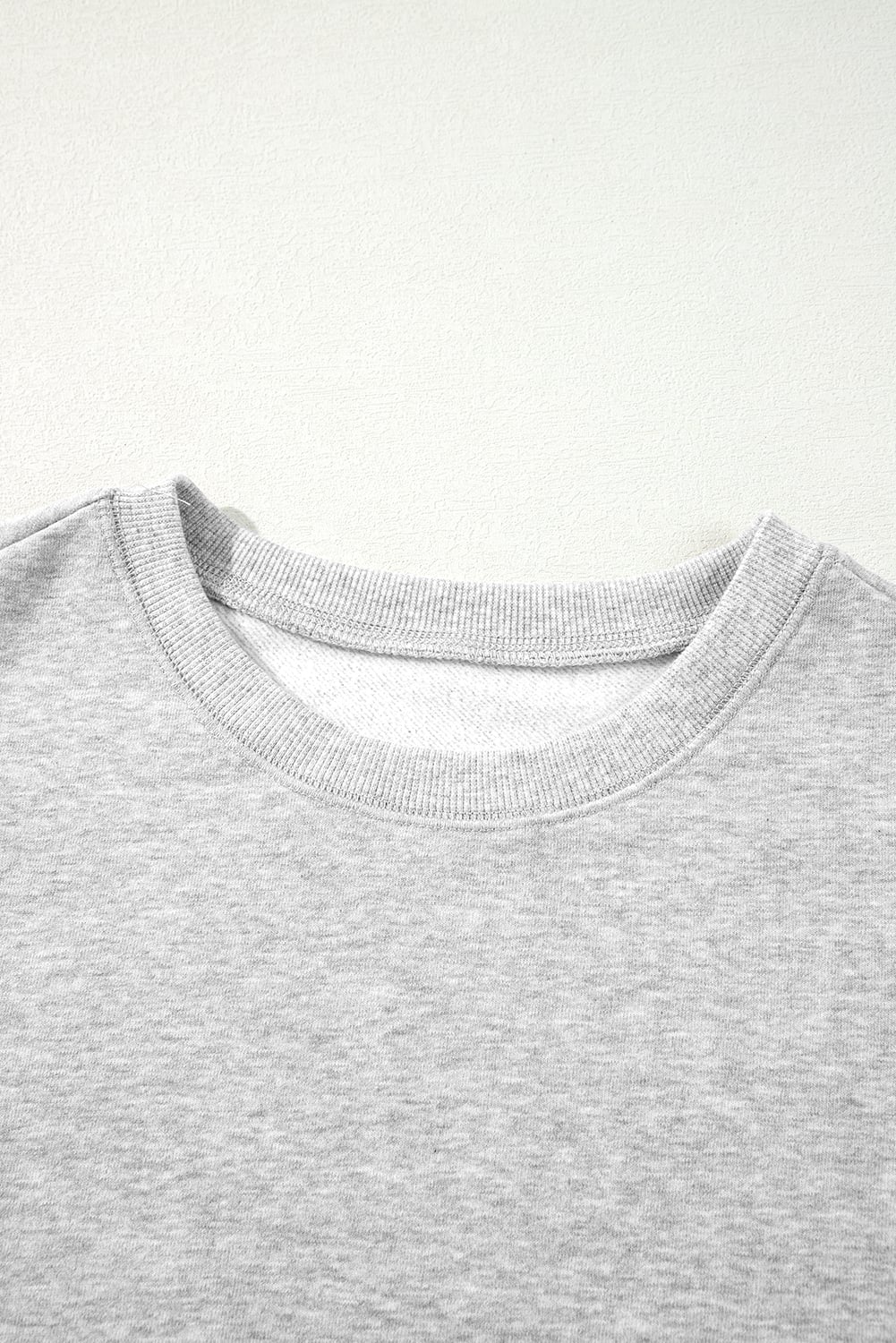 Gray Two Tone Patchwork Drop Shoulder Pullover Sweatshirt
