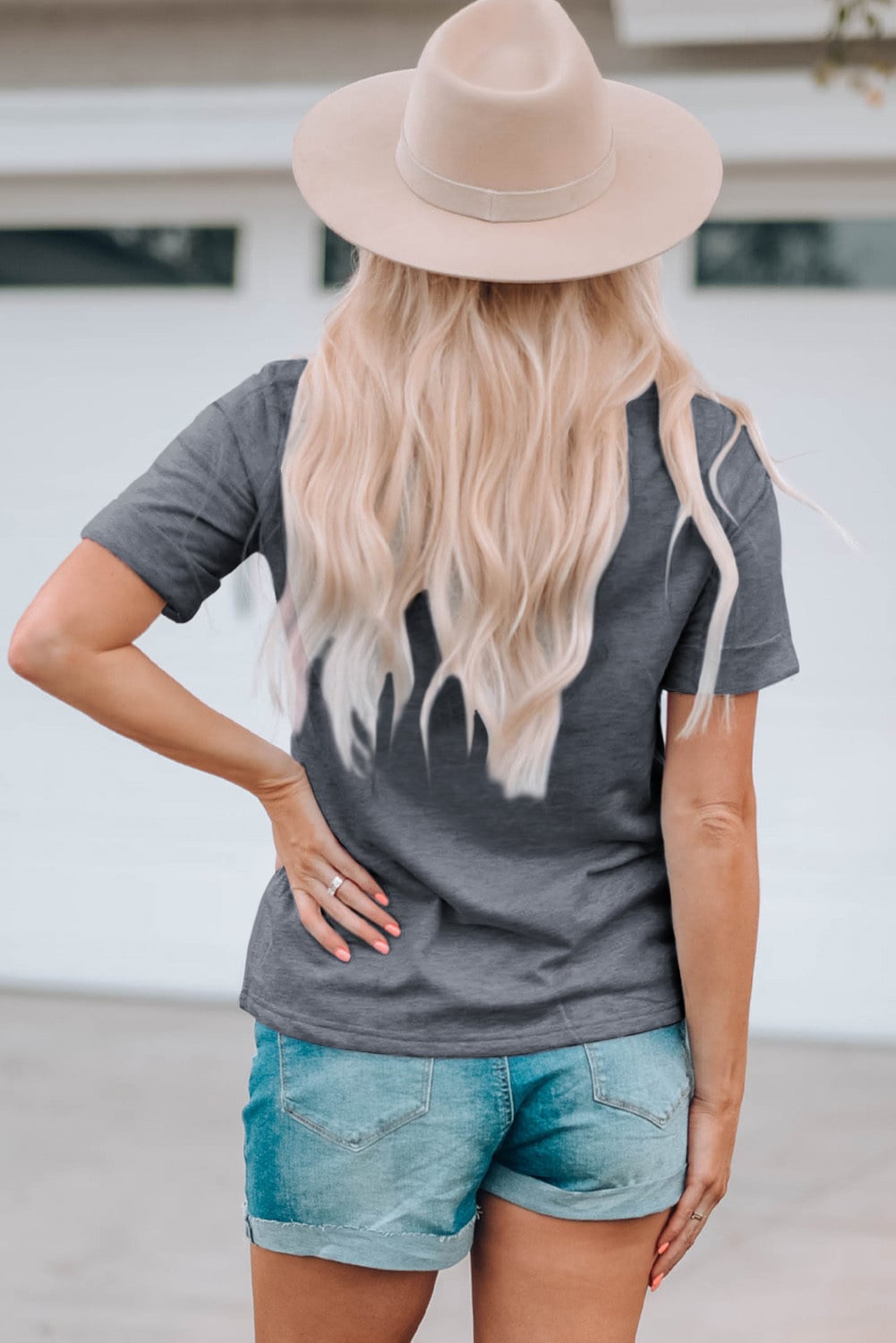 Gray YALL Western Boots Printed Tee