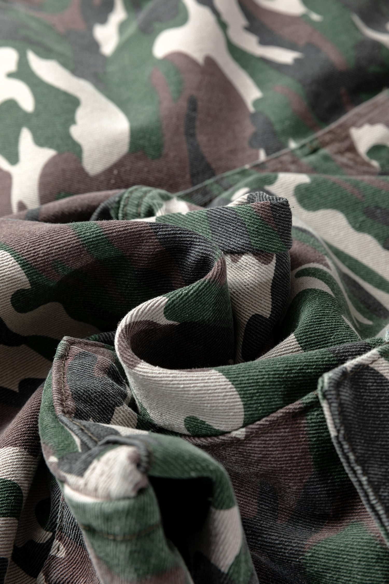 Green Camo Cargo Wide Leg Pants