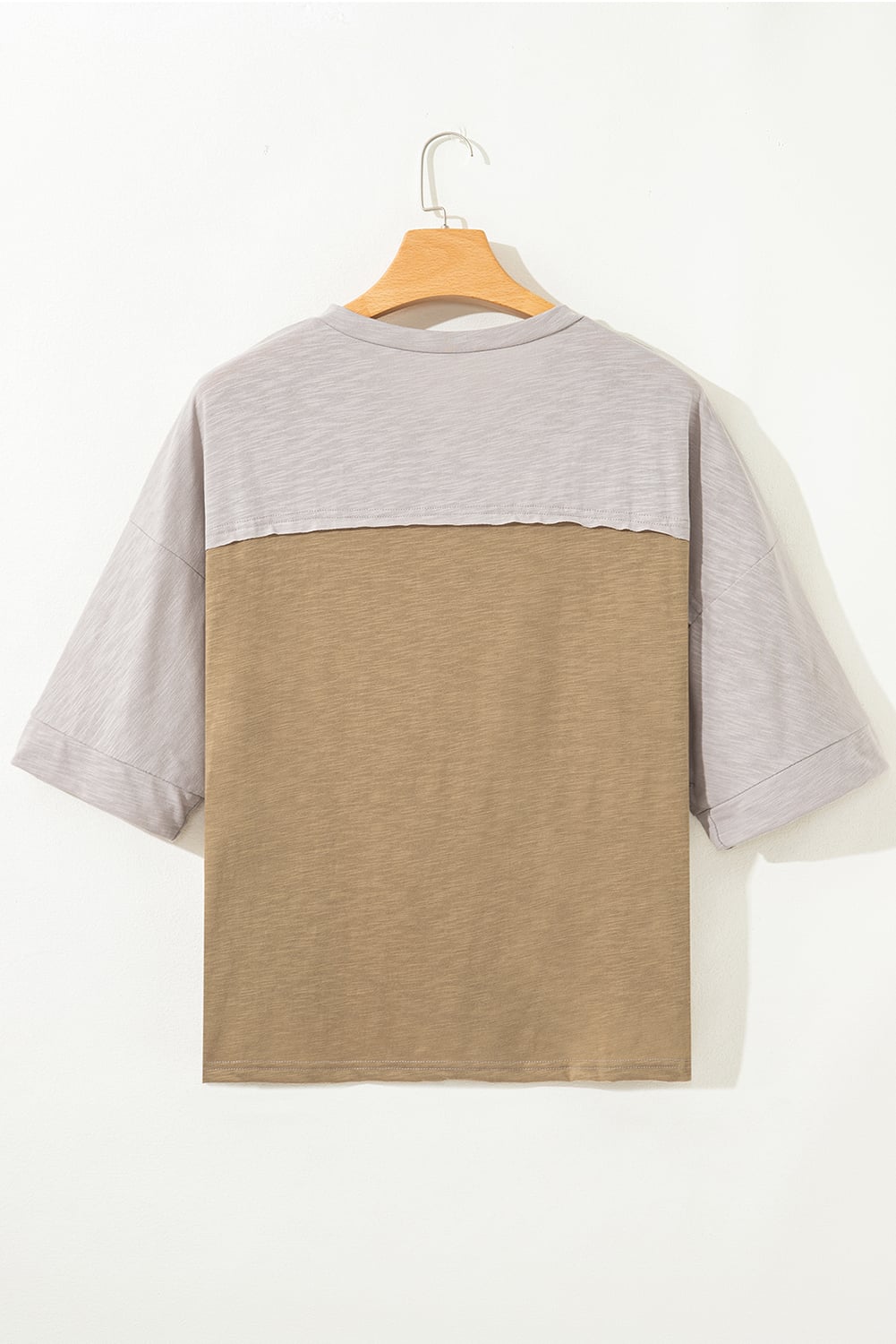 Green Flower Patched Exposed Seam Bracelet Sleeve Oversized T Shirt