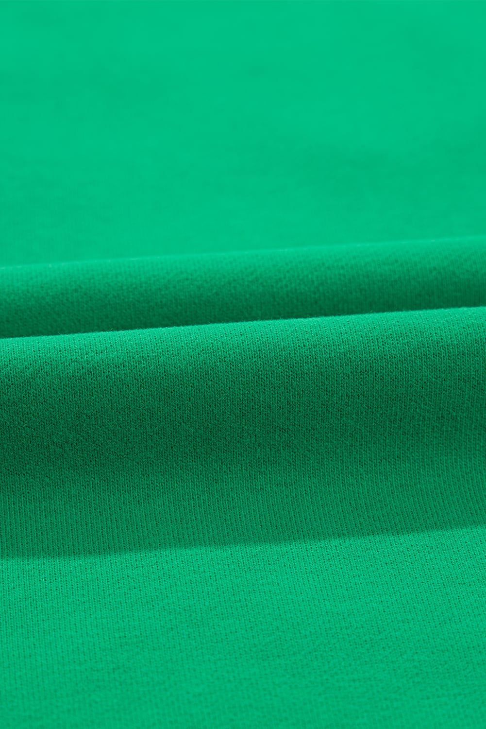 Green LUCKY Aphabet Chenille Embroidered Pullover Sweatshirt