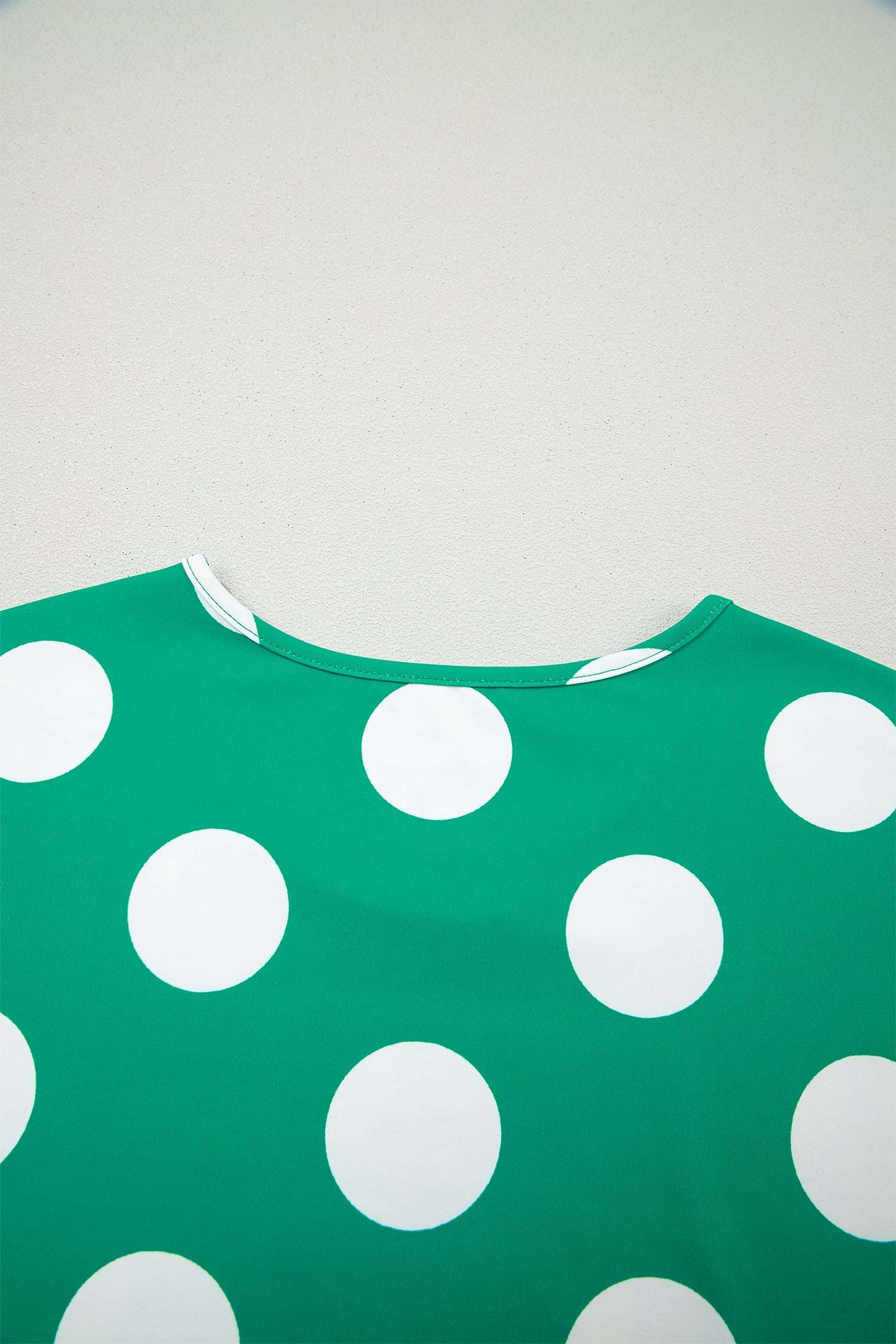 Green Polka Dot Print Cropped Tee Bodycon Skort 2pcs Set