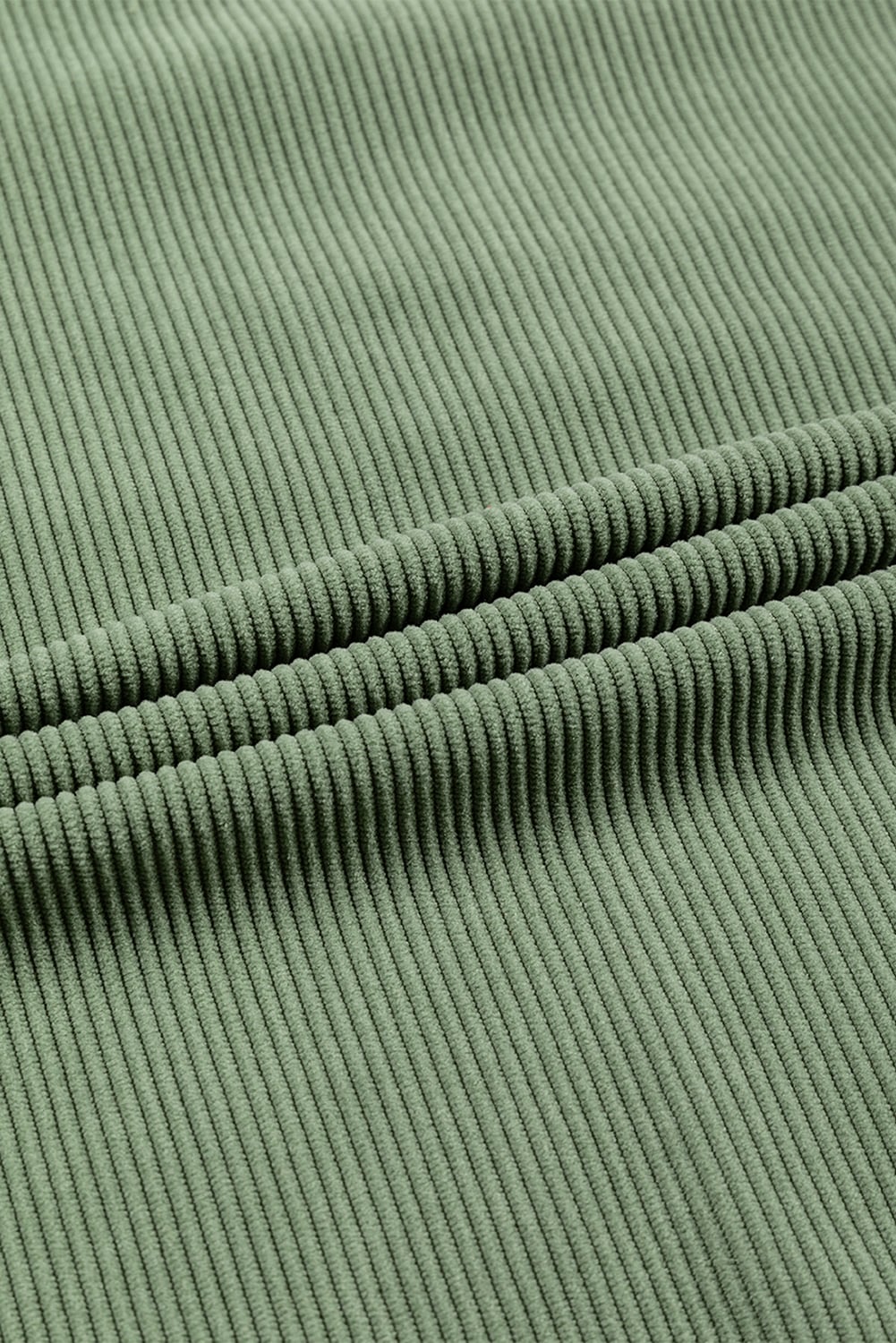 Grass Green Ribbed Corduroy Oversized Sweatshirt