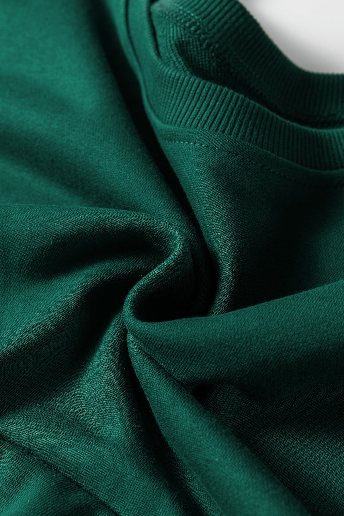 Green Solid Long Sleeve Patchwork Mallard Flared 2-in-1 Mini Dress