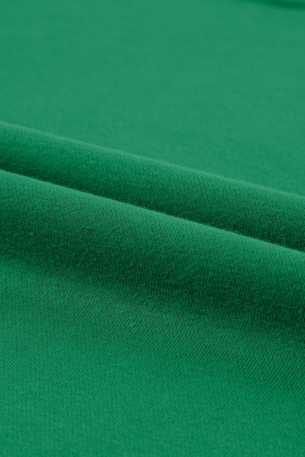 Green Solid Round Neck Raglan Sleeve Sweatshirt