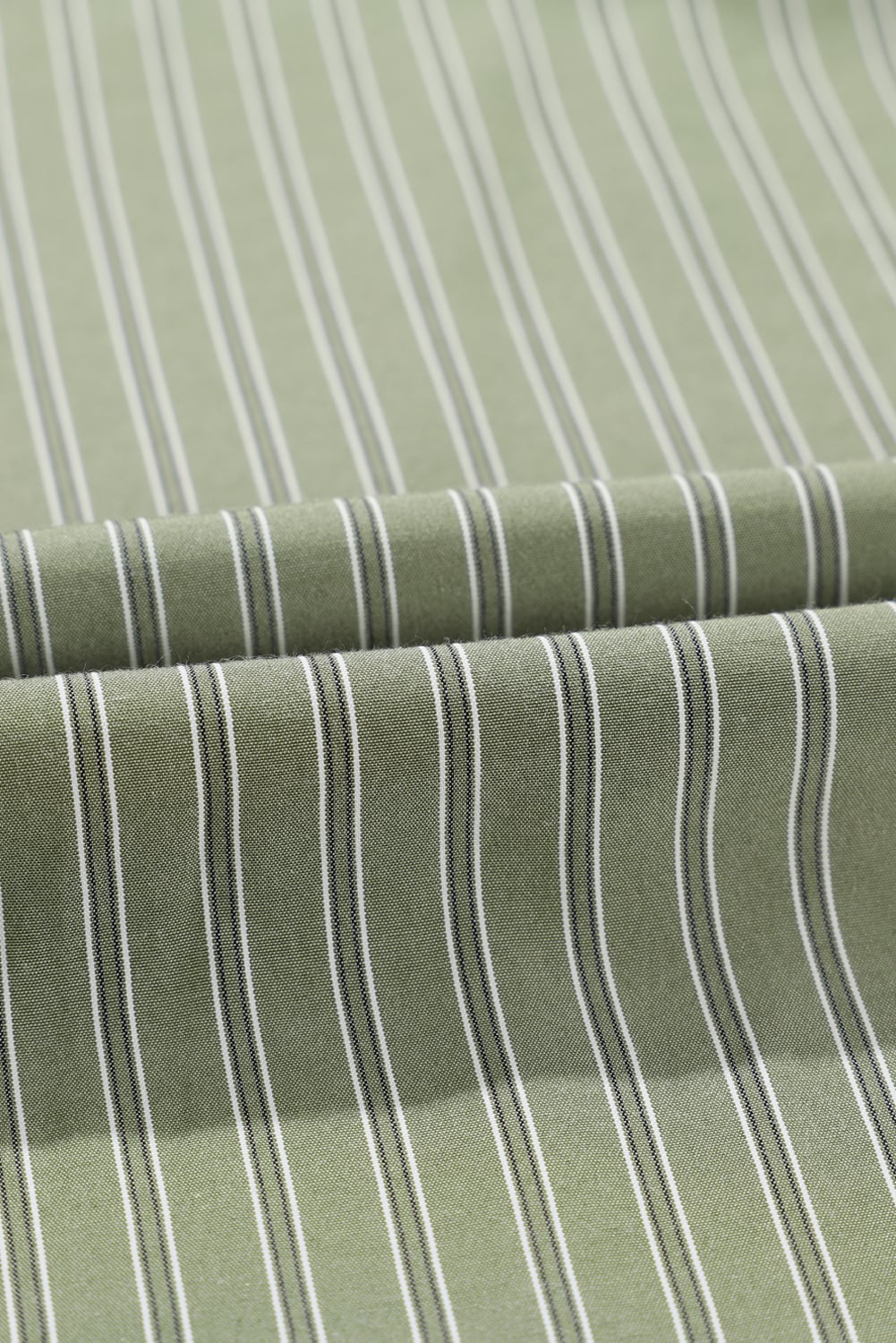 Green Stripe Button Up Oversized Casual Shirt