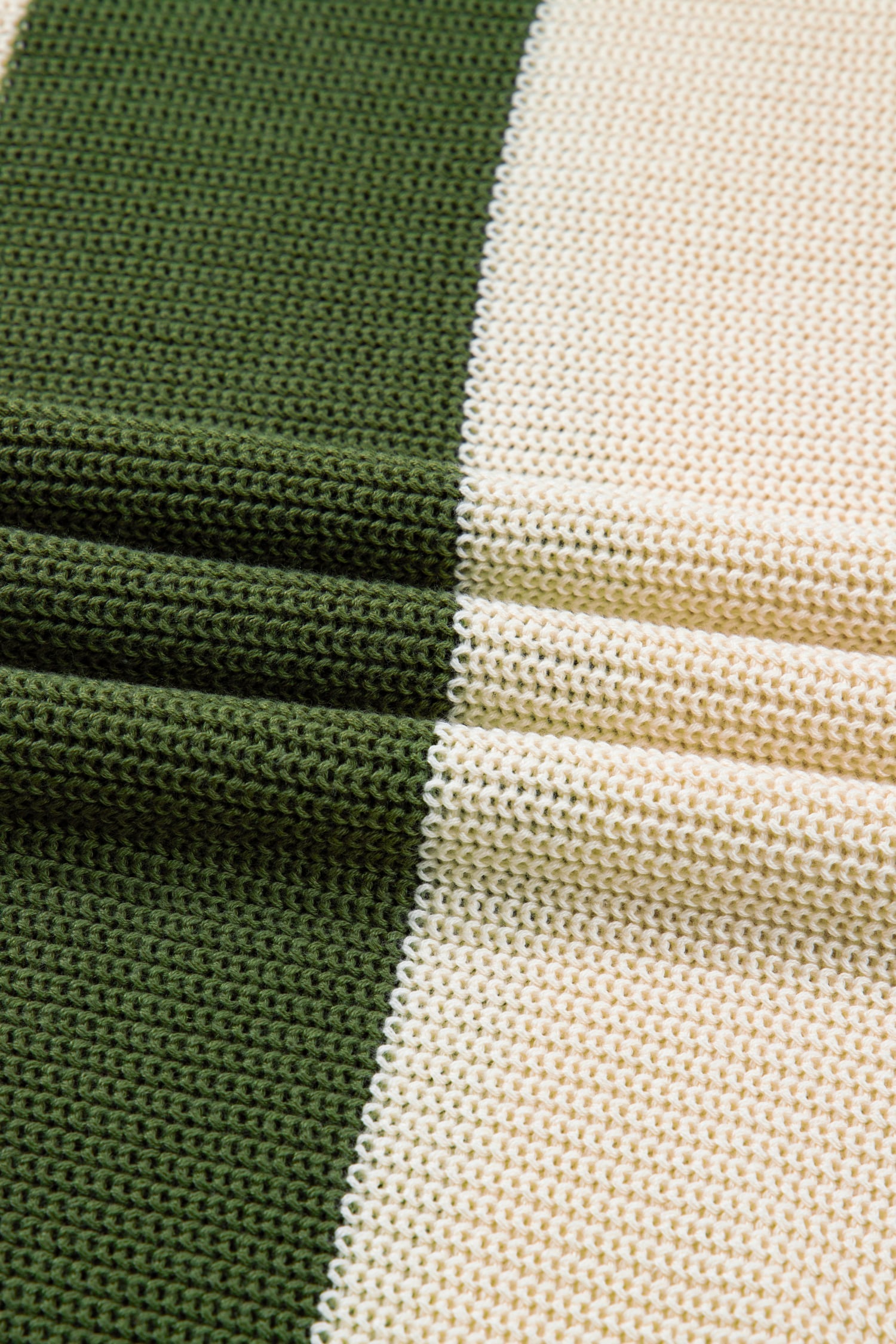 Green Stripe Colorblock Notched Neck Plus Size Sweater