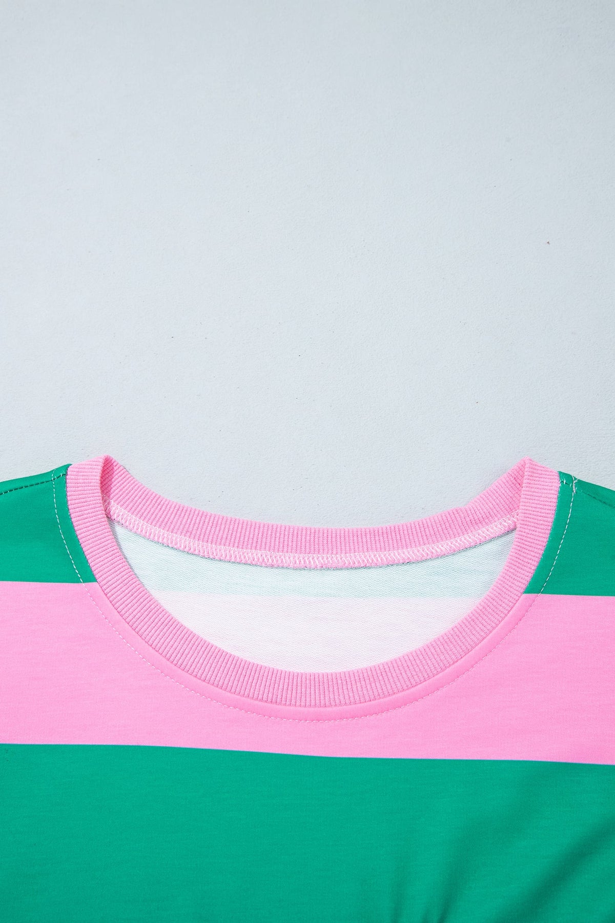 Green Stripe Festive Holly Jolly Printed Casual Plus Size Sweatshirt