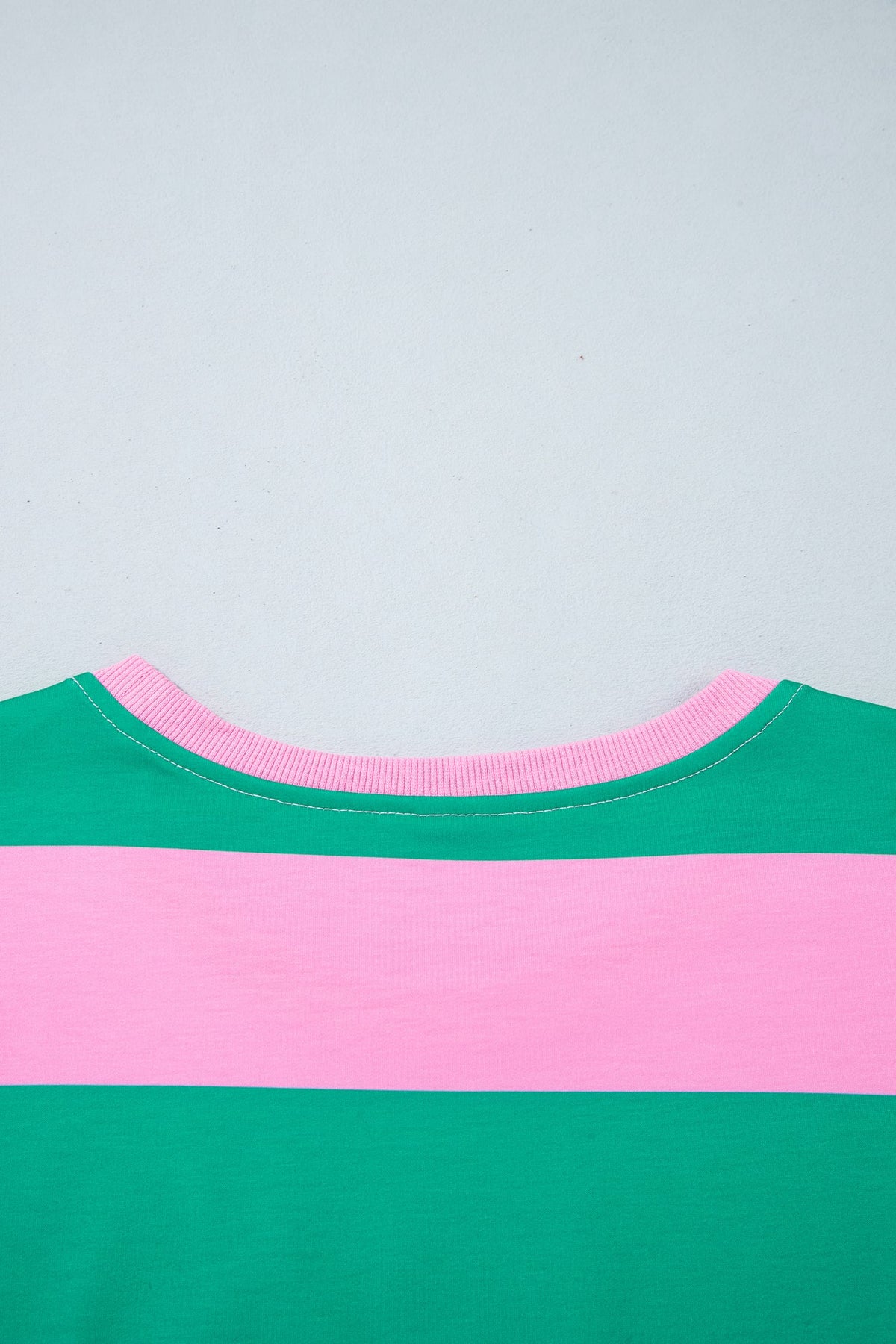 Green Stripe Festive Holly Jolly Printed Casual Plus Size Sweatshirt