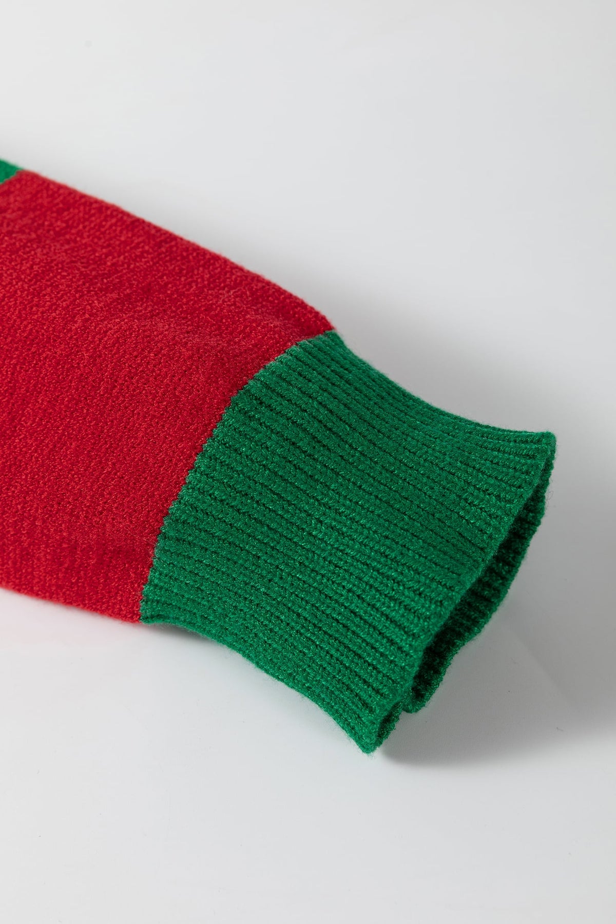 Green Stripe Festive Holly Jolly Sequin Christmas Holiday Sweater
