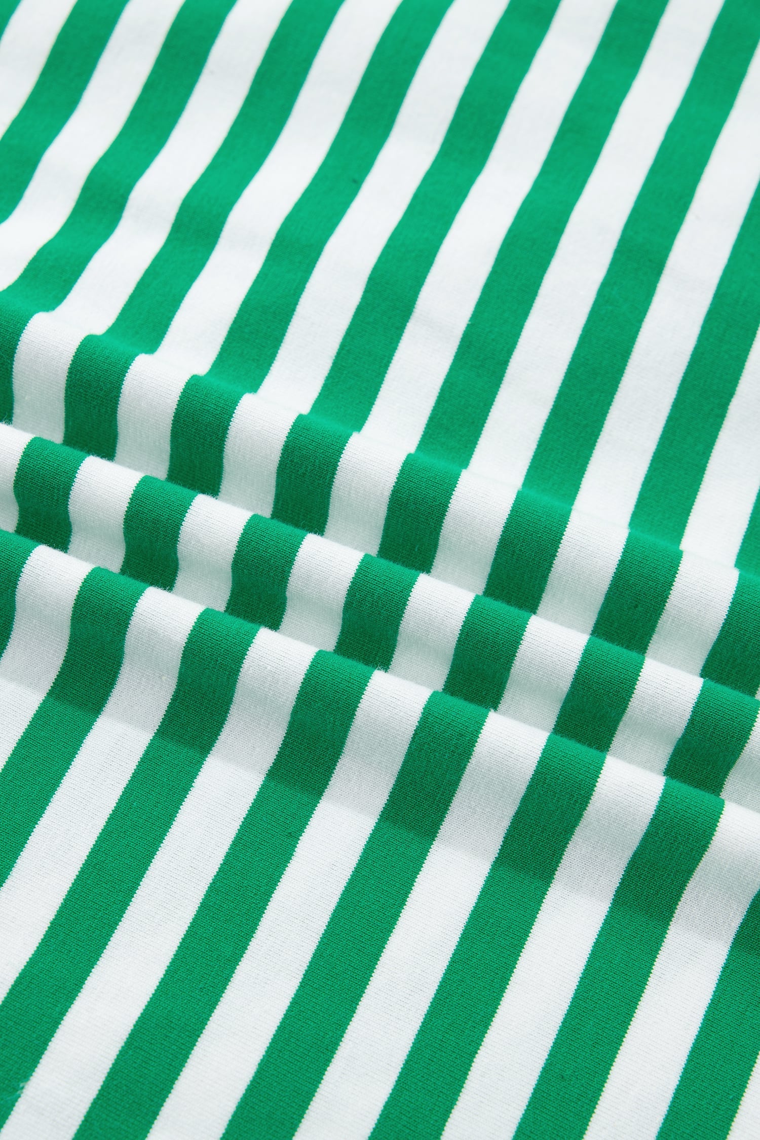 Green Stripe Nautical Tie Contrast Trim Round Neck T Shirt Mini Dress