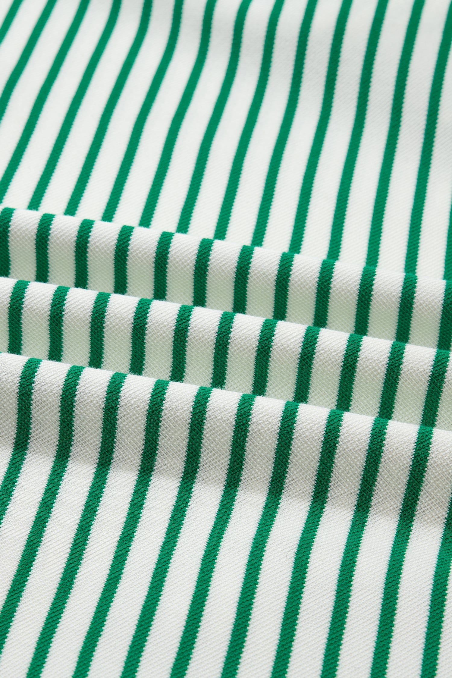 Green Stripe Quarter Zip Polo Collar T Shirt Dress with Pockets