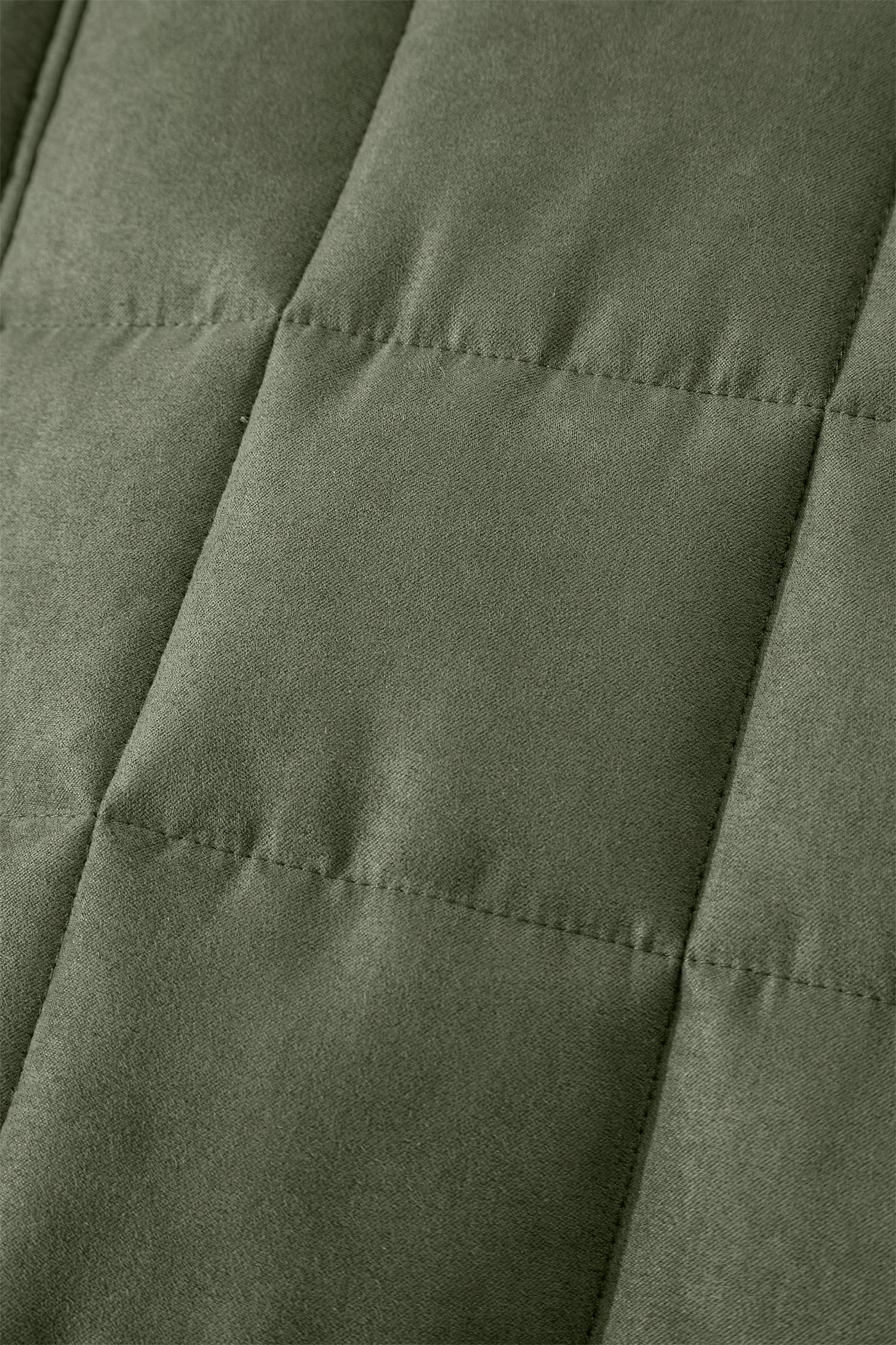 Green Zip-Up Pocket Quilted Jacket
