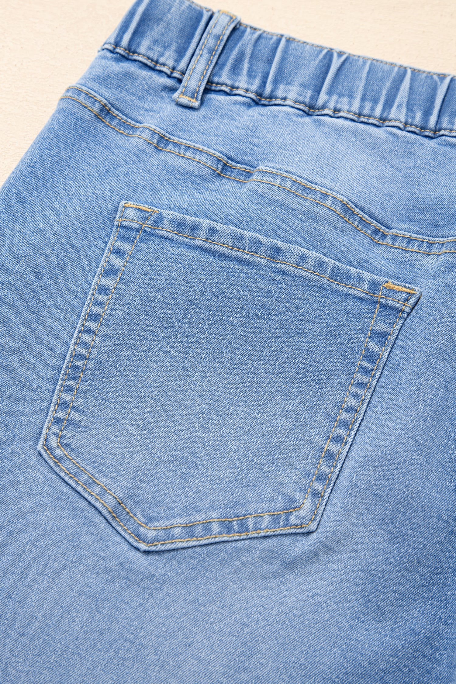 Iceland Blue Acid Wash Contrast Lace-up Plus Size Jeans