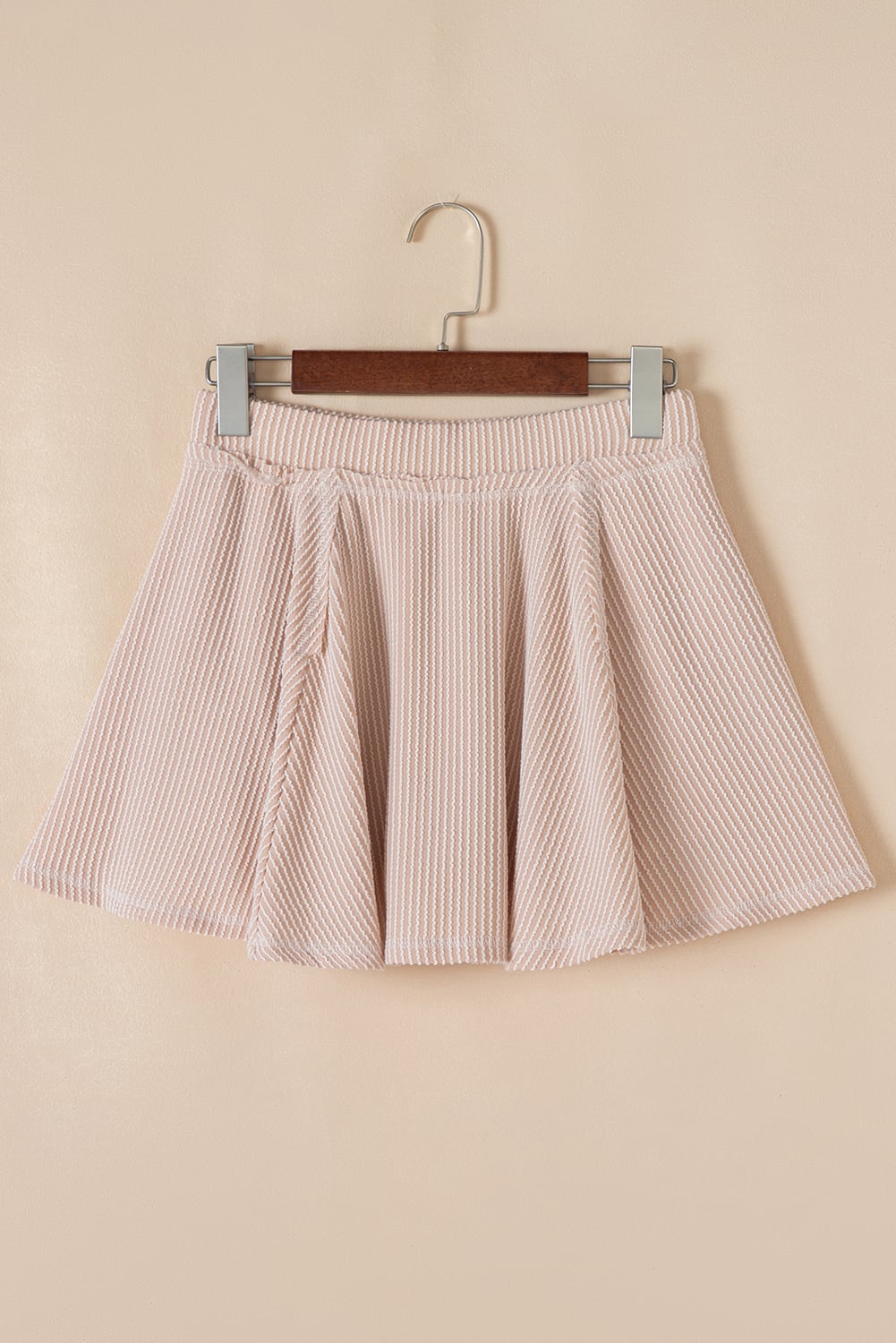 Jet Stream Corded Lantern Sleeve Top High Waist Ruffled Mini Skort Set