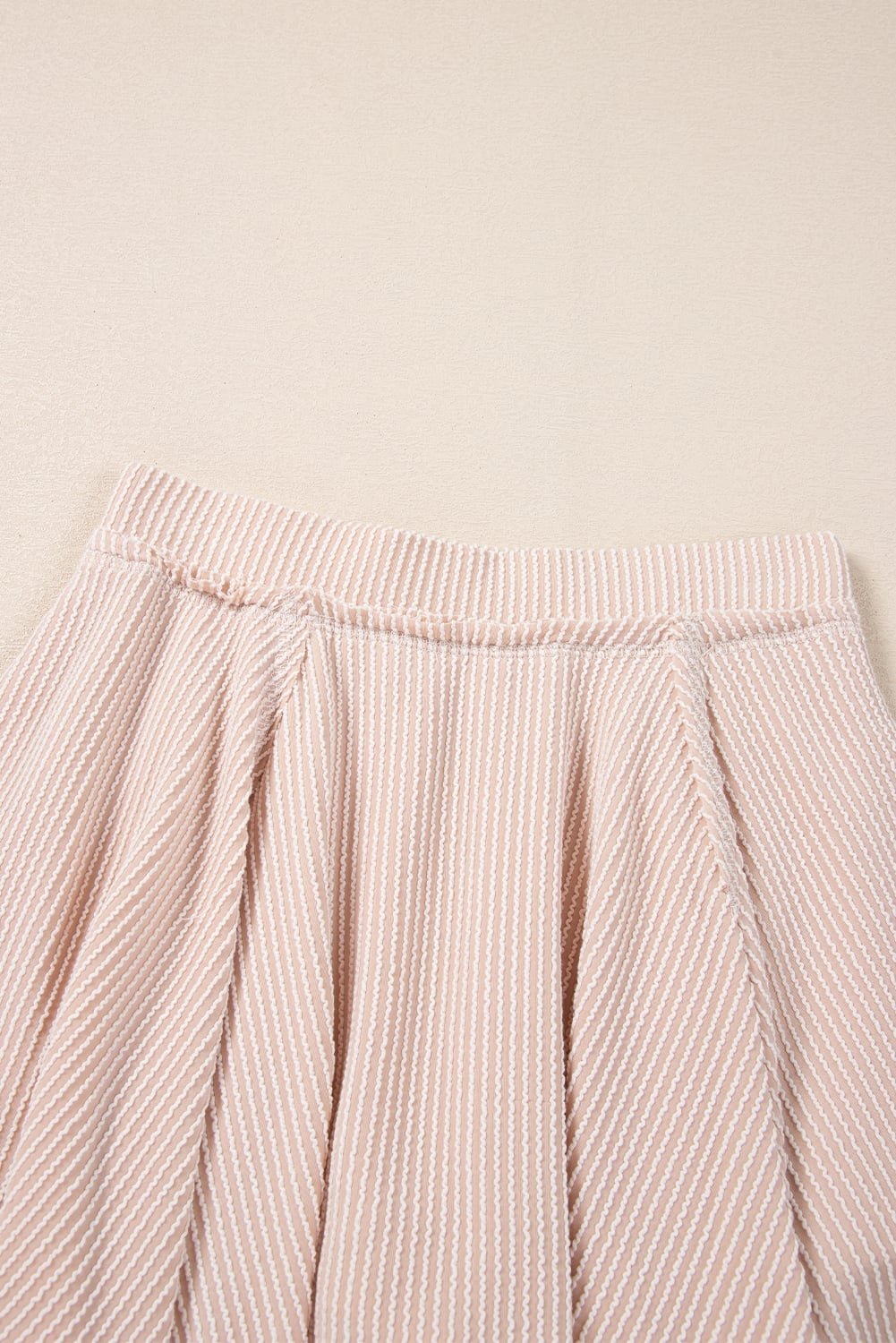 Jet Stream Corded Lantern Sleeve Top High Waist Ruffled Mini Skort Set