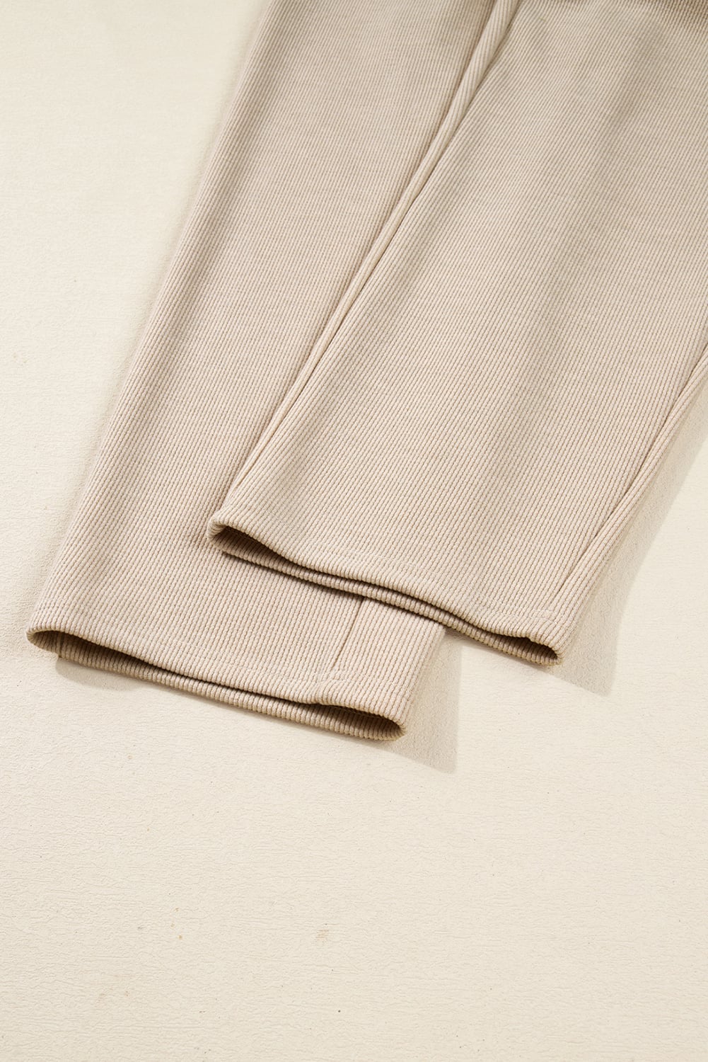 Jet Stream Lace Drawstring Pullover Hoodie and High Waist Pants Corduroy Suit