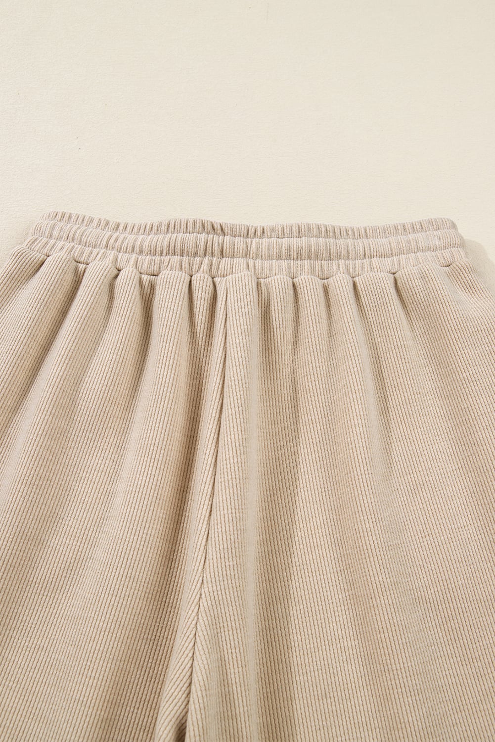 Jet Stream Lace Drawstring Pullover Hoodie and High Waist Pants Corduroy Suit