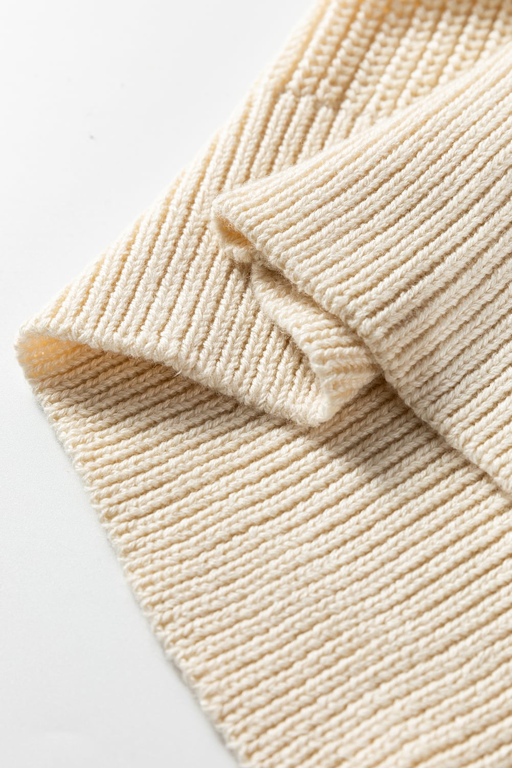 Jet Stream Mixed Texture Knit Flower Embroidered Detail Casual Sweater