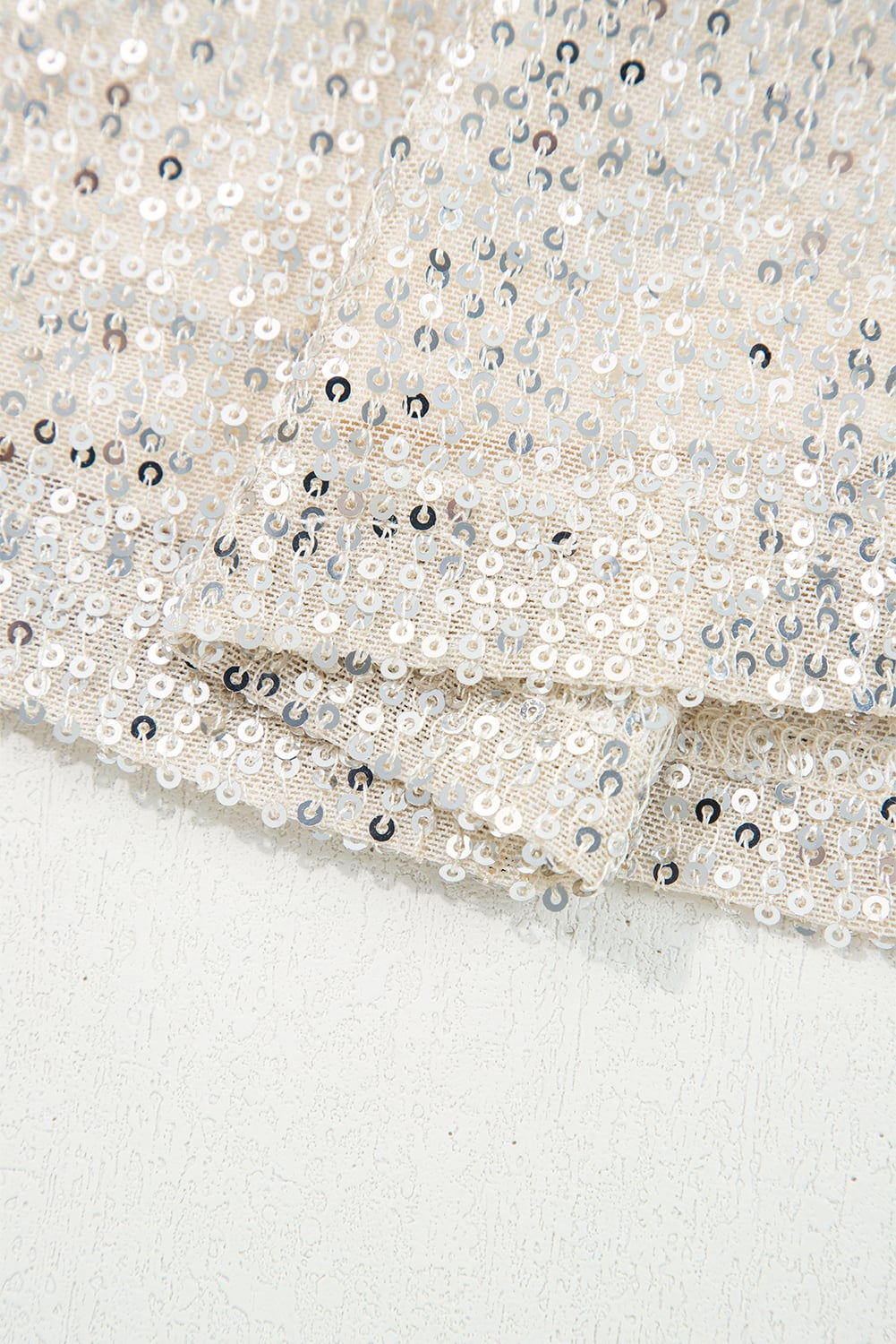Jet Stream Sequin Hooded Long Sleeve Top