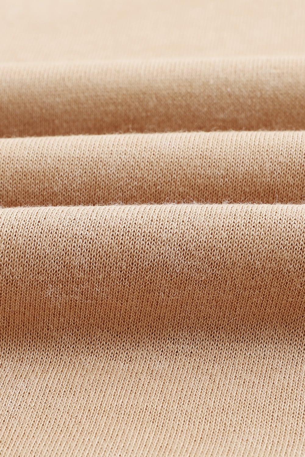 Khaki Drop Shoulder Ribbed Trim Oversized Sweatshirt