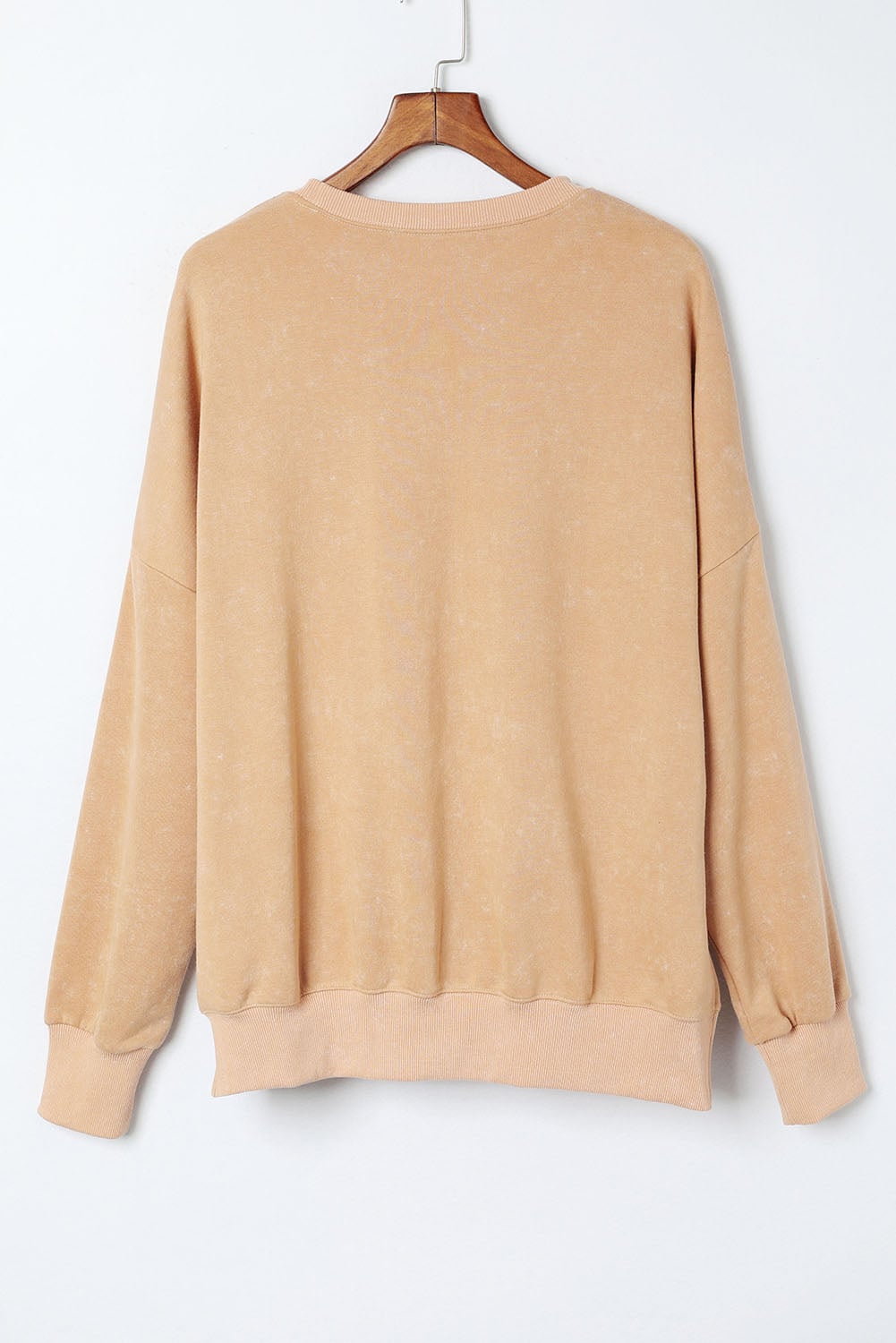 Khaki Loose Leopard Rugby Football GAME DAY Graphic Sweatshirt