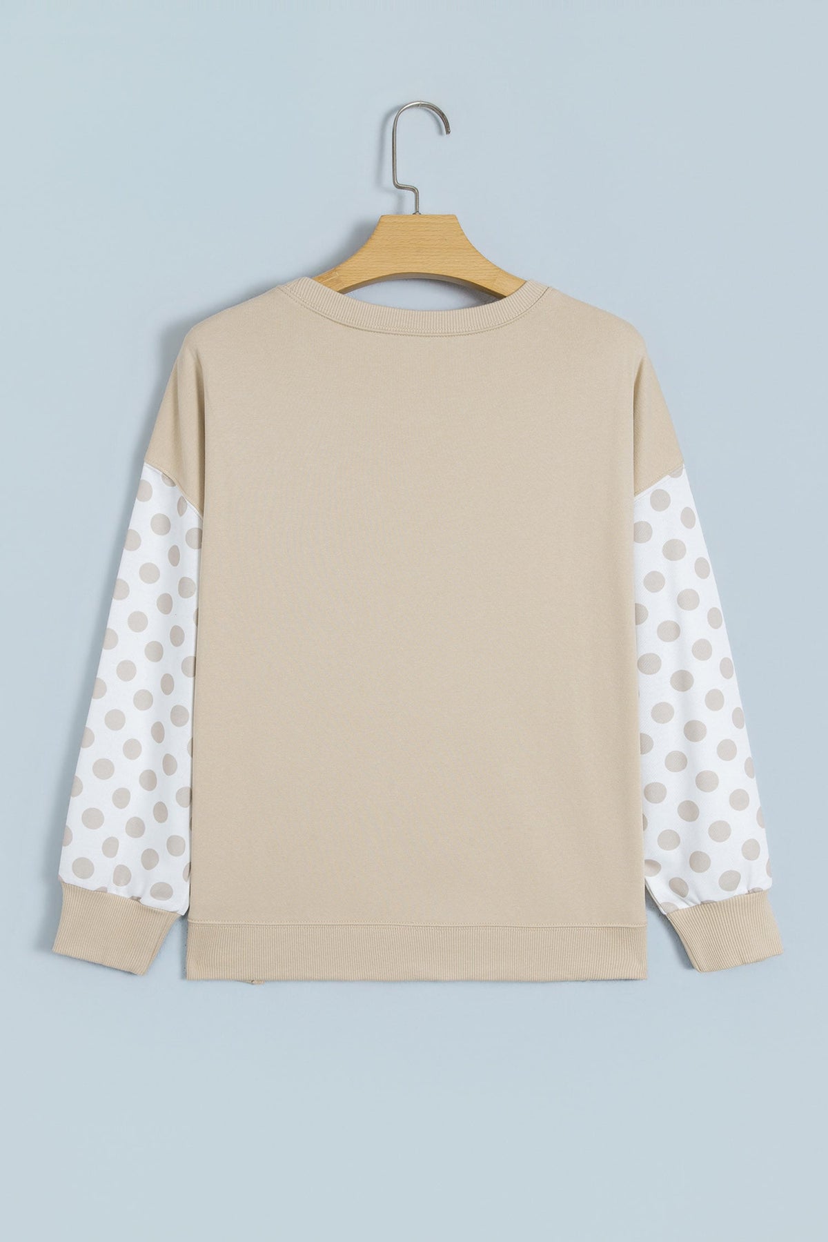 Khaki Thanksgiving Slogan Patchwork Pullover Graphic Sweatshirt