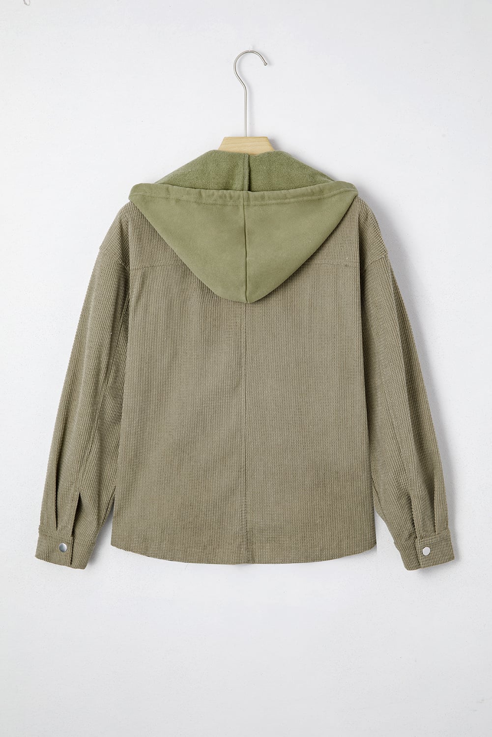 Laurel Green 2 in 1 Thermal Knit Textured Hooded Jacket
