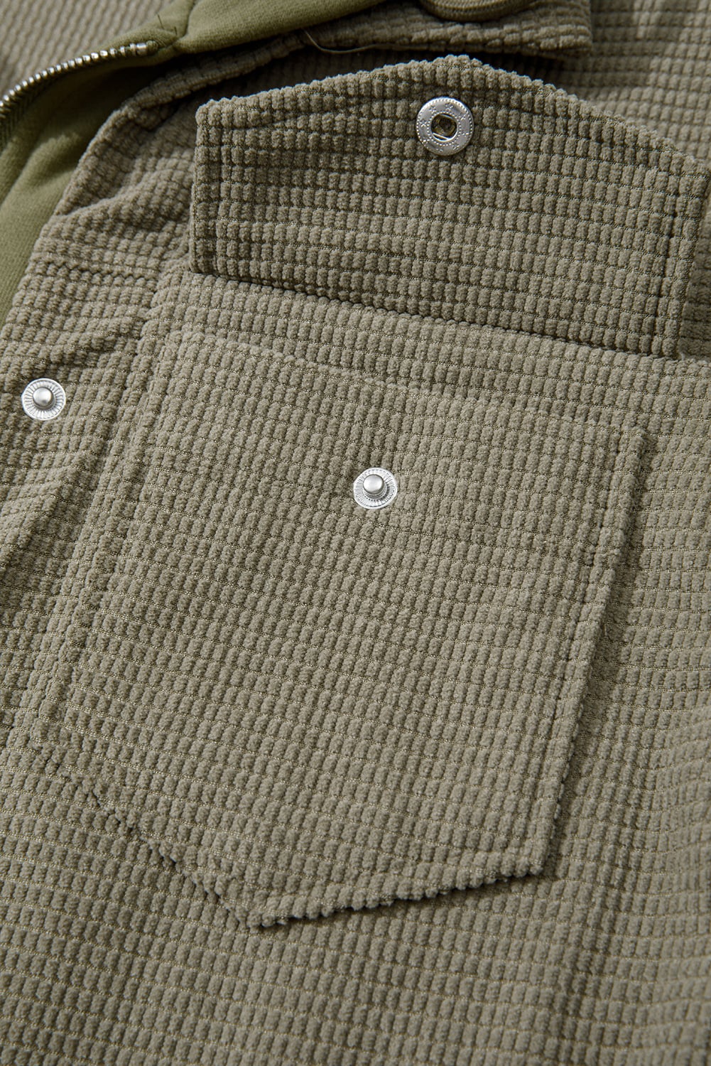 Laurel Green 2 in 1 Thermal Knit Textured Hooded Jacket