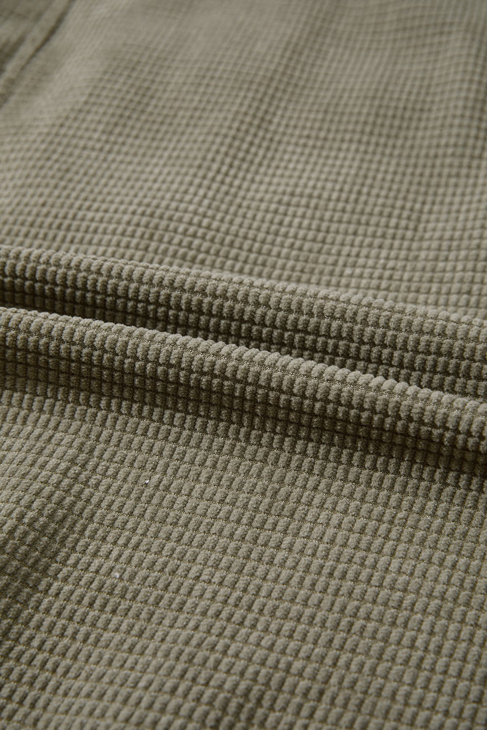 Laurel Green 2 in 1 Thermal Knit Textured Hooded Jacket