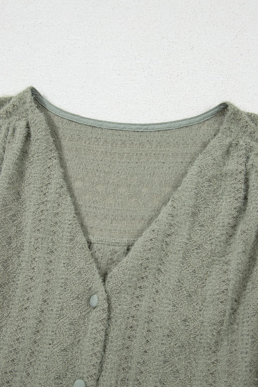 Laurel Green Flutter Sleeve Lace V Neck Shirt