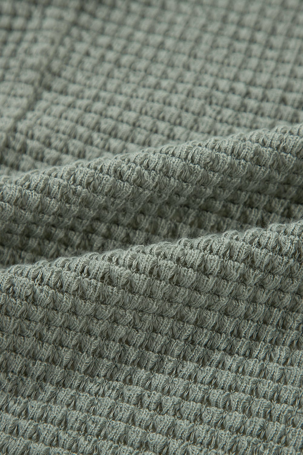 Laurel Green Waffle Knit Open Front Cardigan