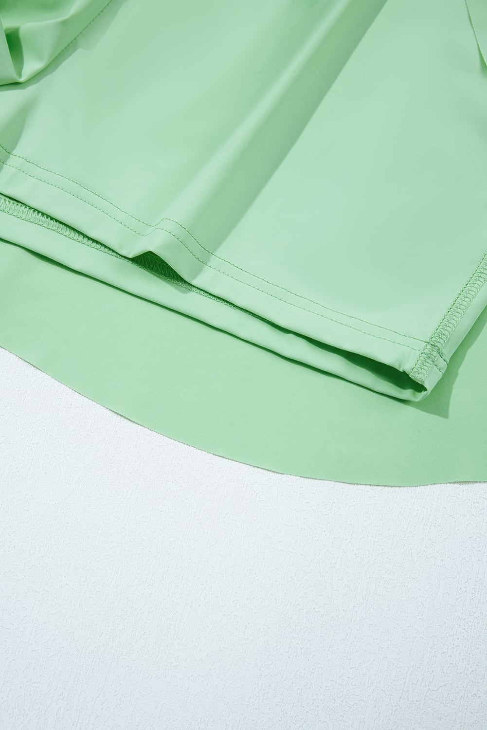 Light Green Drawstring Elastic Waistband Lined Tennis Skorts