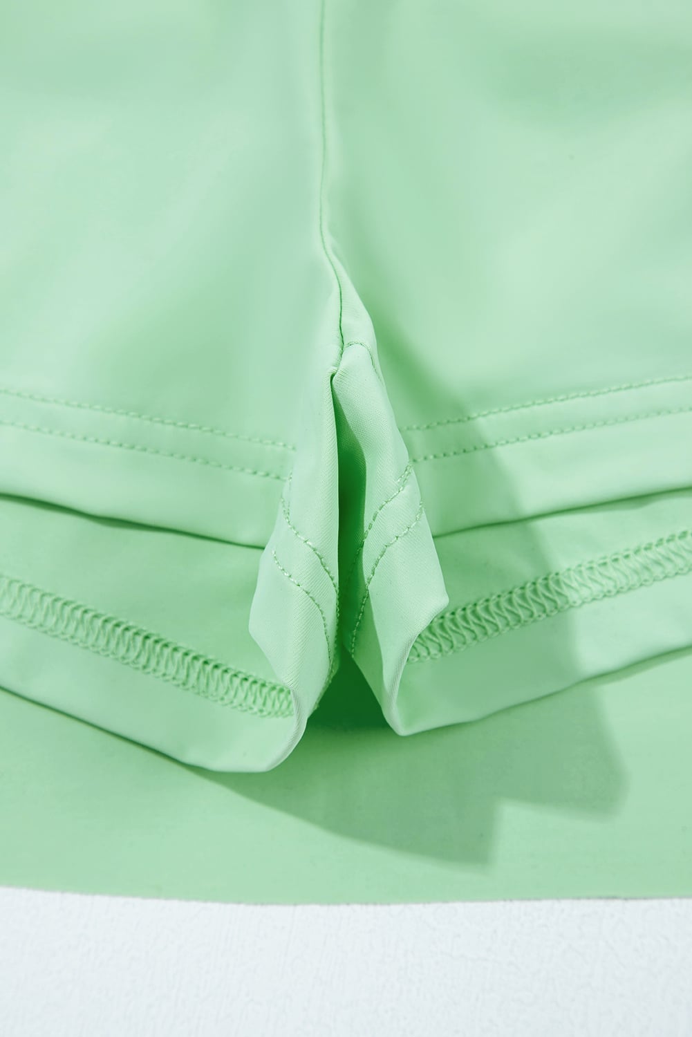 Light Green Drawstring Elastic Waistband Lined Tennis Skorts