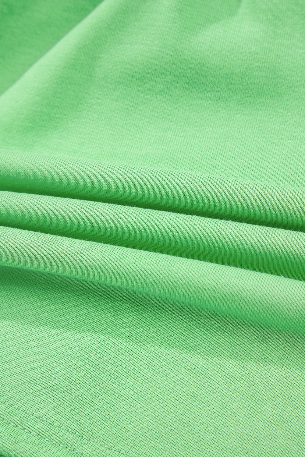 Light Green French Terry Drawstring Elastic Waistband Mini Skort with Pockets