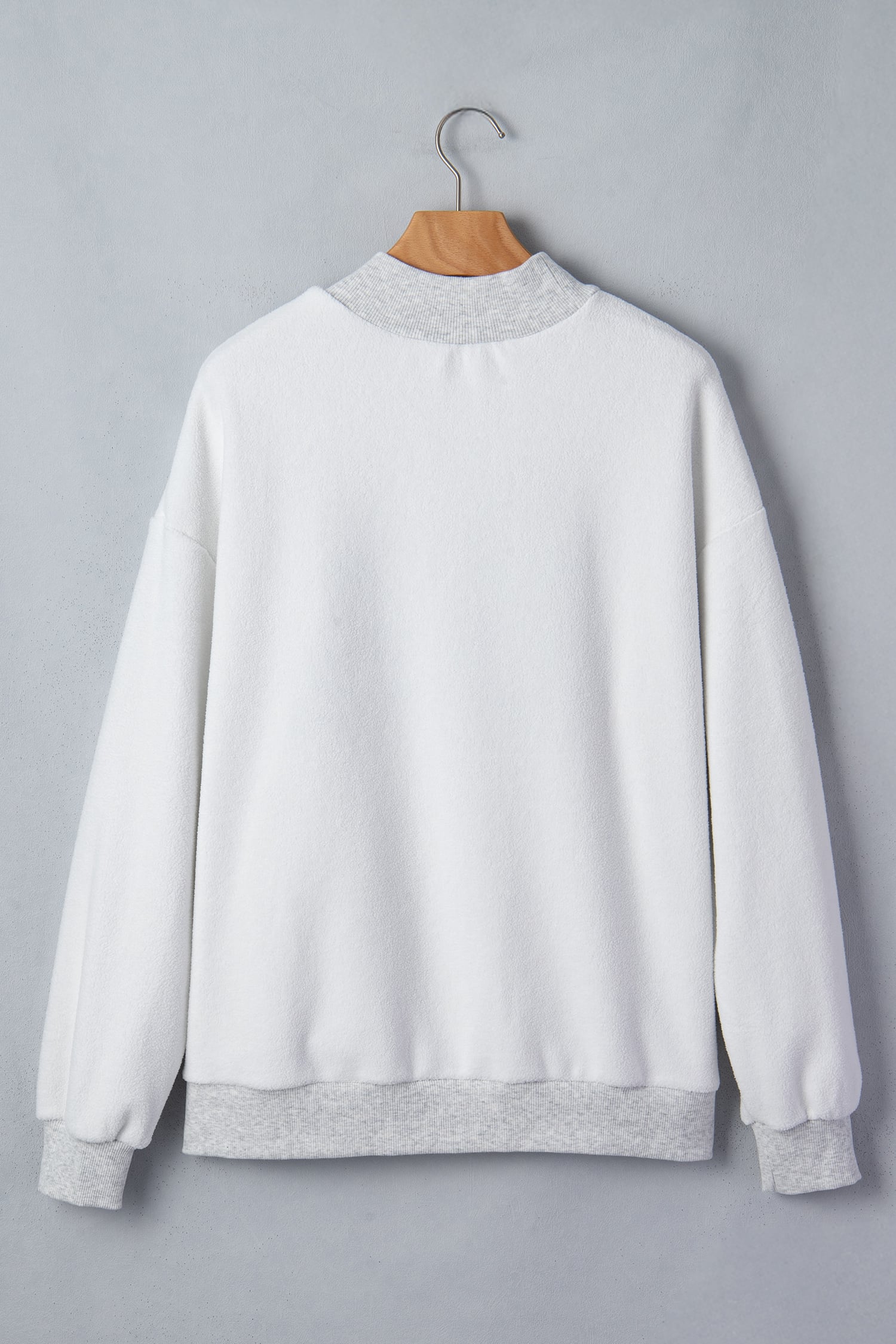 Light Grey AU/ TIGERS Reversible Printed Mock Neck Sweatshirt