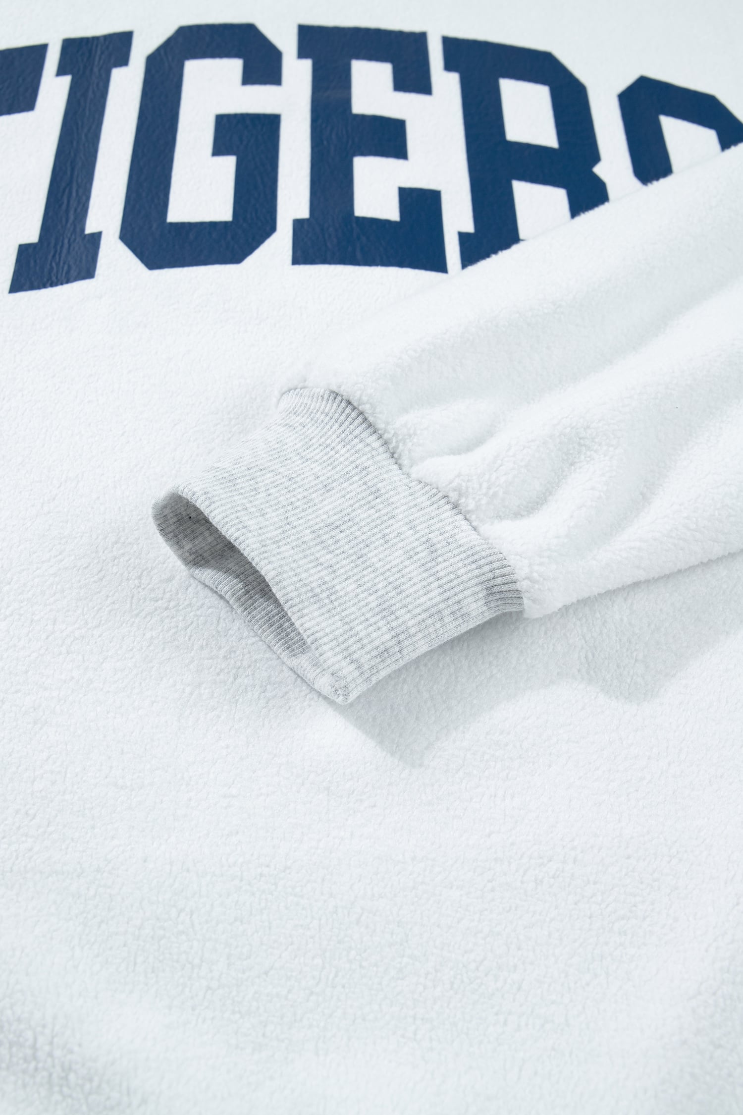 Light Grey AU/ TIGERS Reversible Printed Mock Neck Sweatshirt