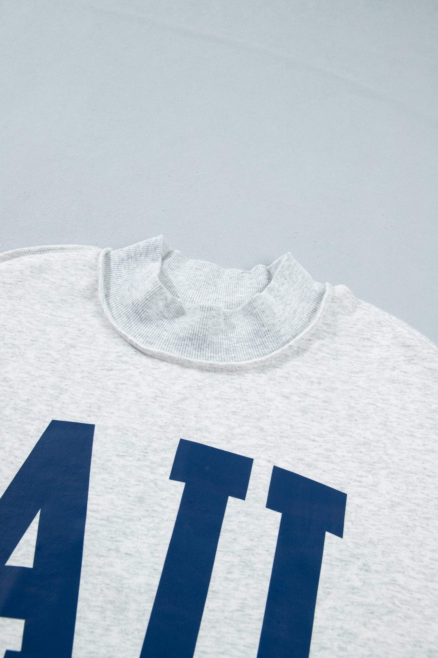 Light Grey AU/ TIGERS Reversible Printed Mock Neck Sweatshirt