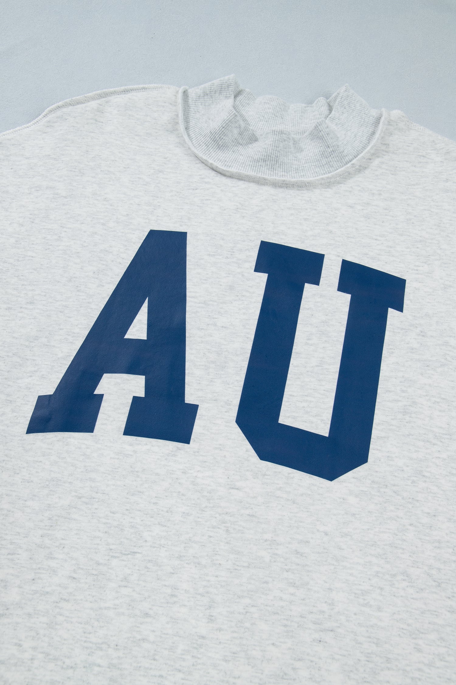 Light Grey AU/ TIGERS Reversible Printed Mock Neck Sweatshirt