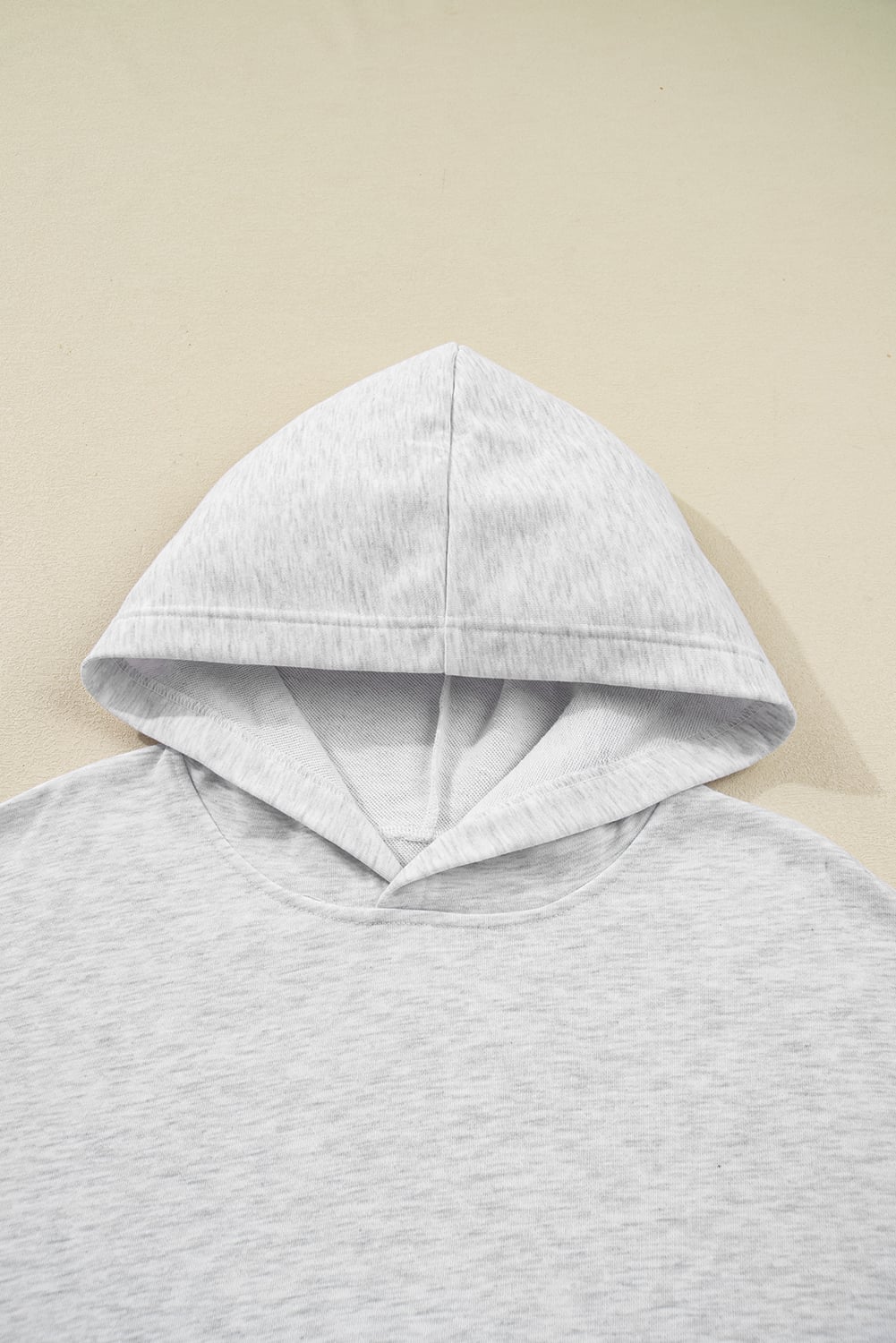 Light Grey Camouflage Patchwork Asymmetric Sleeve Plus Size Hoodie