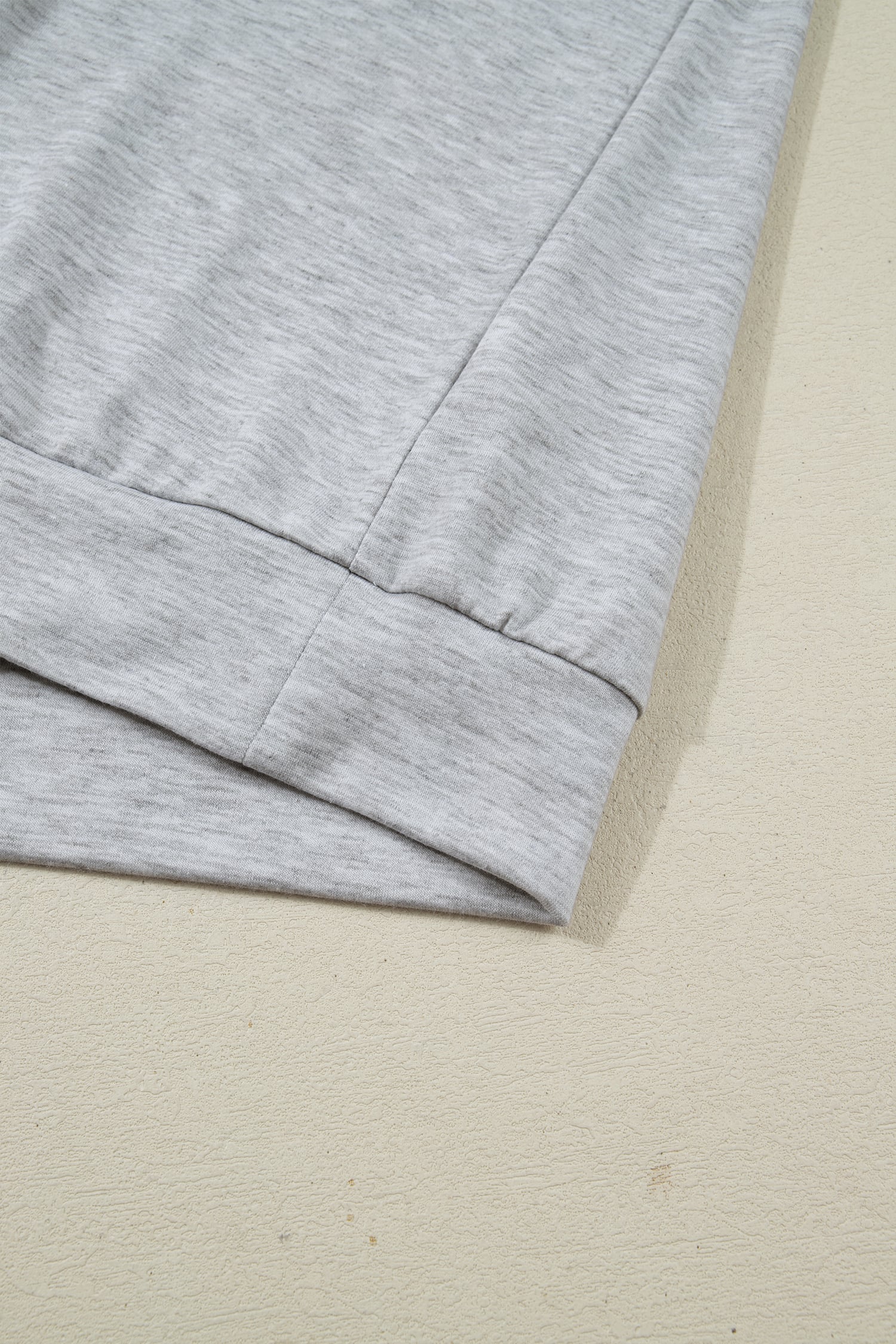 Light Grey Collared V Neck Tee Drawstring Elastic Waist Shorts 2pcs Outfit