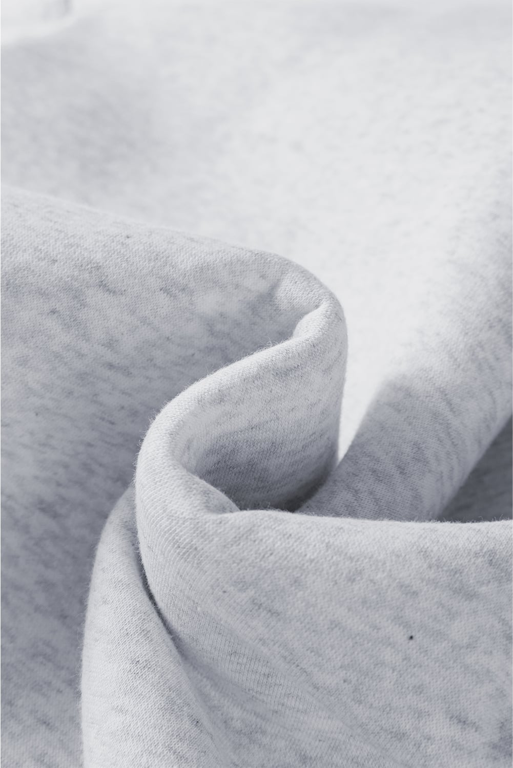 Light Grey Contrast Color Banding Patchwork Puff Sleeve Loose Sweatshirt