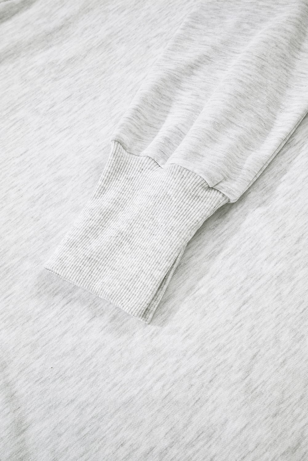 Light Grey Faded Varsity Print Loose Pullover Top