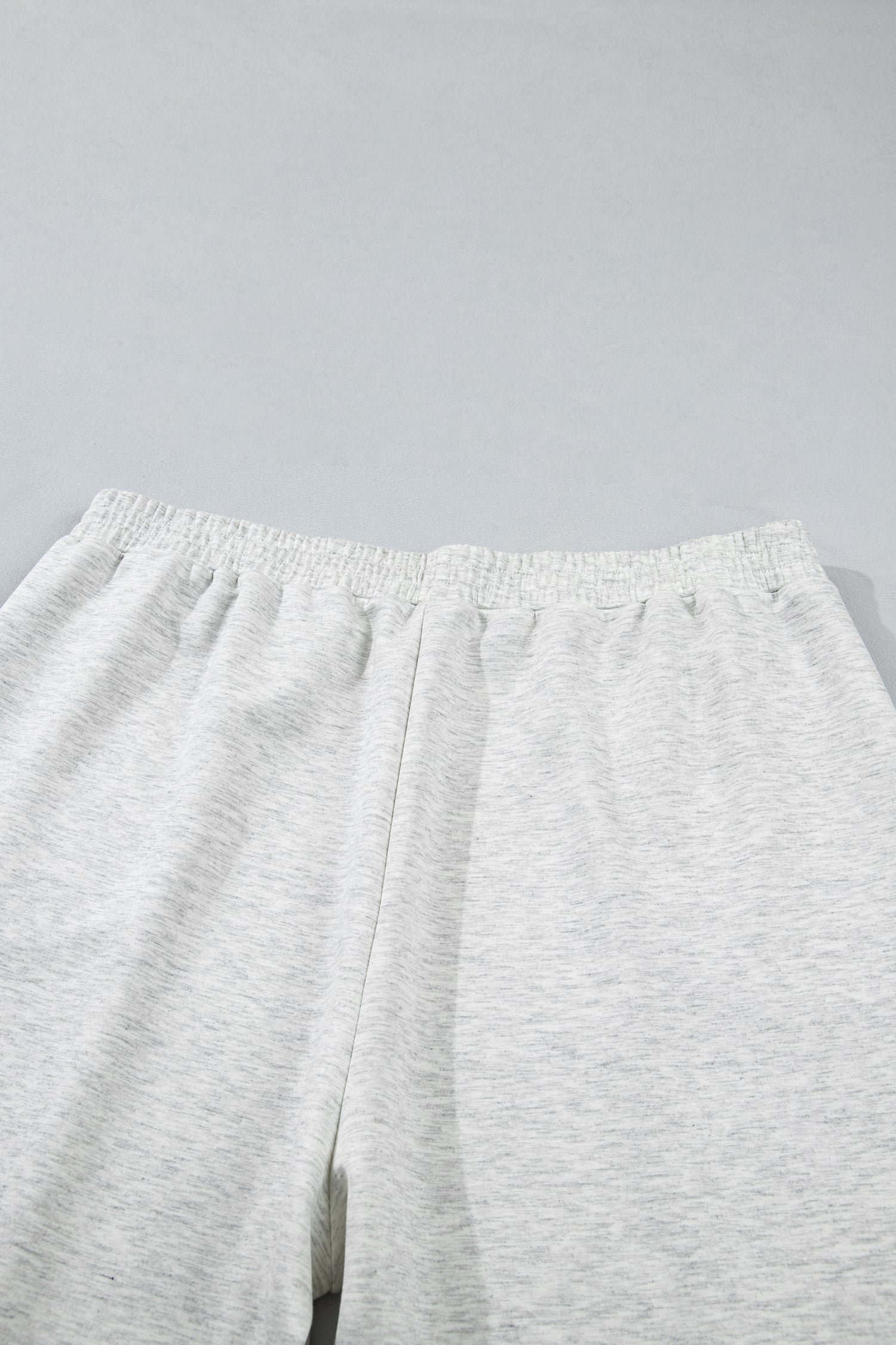 Light Grey Half Zip Polo Tee Loose Pants Plus Size 2pcs Outfit