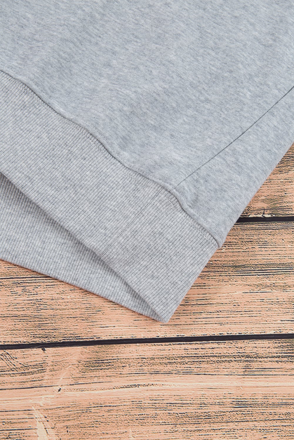 Light Grey Plain Drop Shoulder Crewneck Pullover Sweatshirt